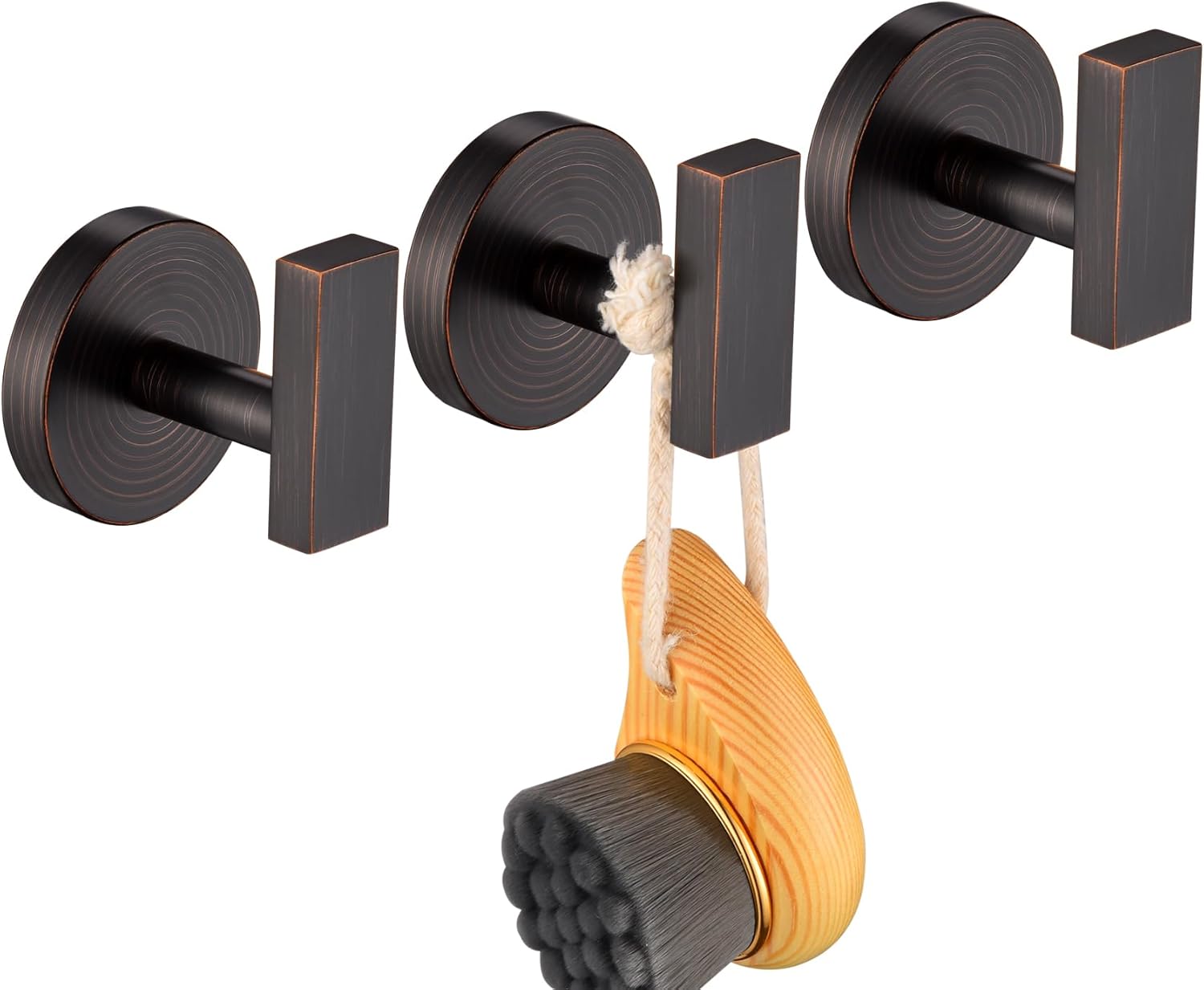 AONEON 3 Pack Oil Rubbed Bronze Towel Hooks