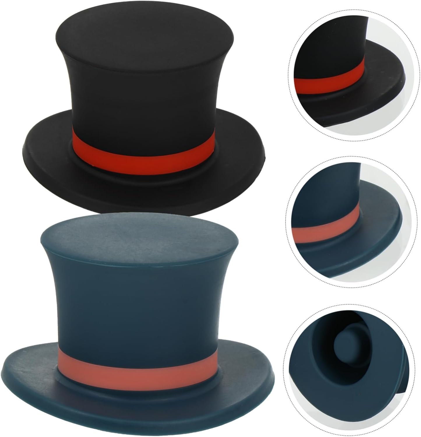 2pcs Hat-Shaped Cork Wine Stopper Set