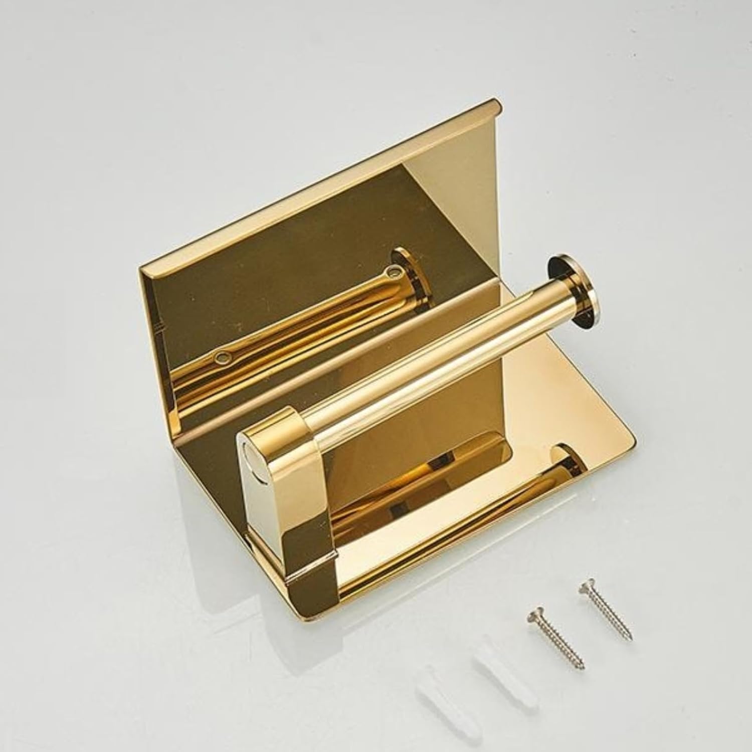 Stainless Steel Toilet Paper Holder with Phone Shelf 1