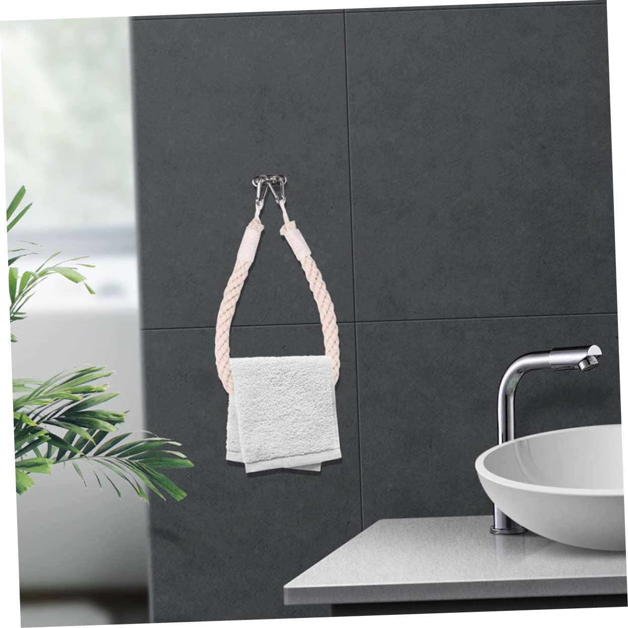 1Pc Cotton Rope Toilet Paper Holder Retro Design