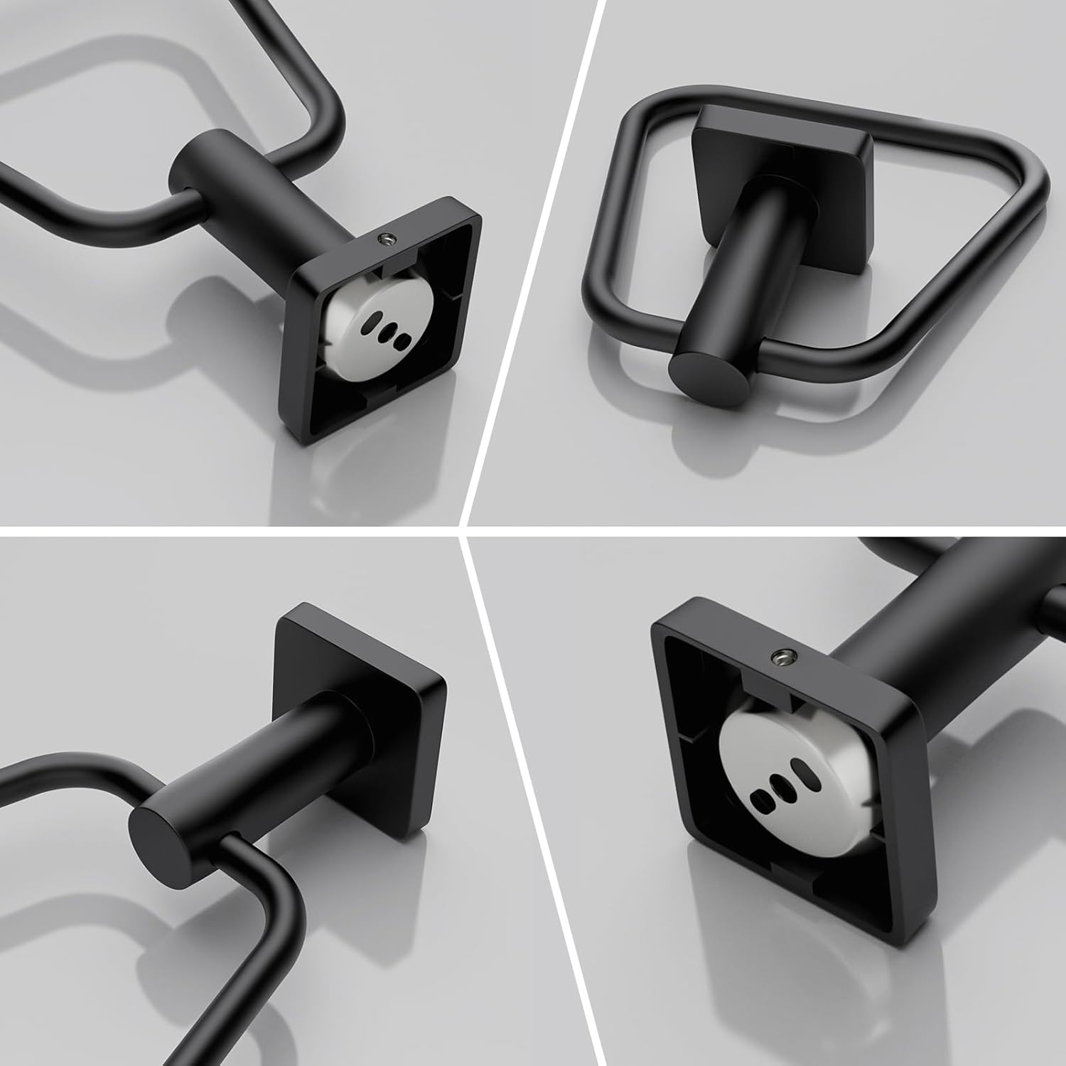 DUKWIN Matte Black Stainless Steel Towel Ring