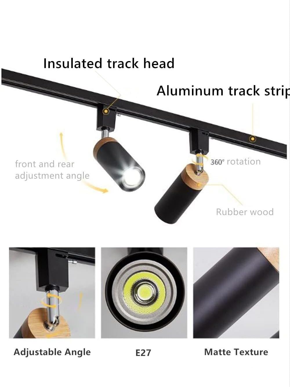 LED 2 Light Track Lighting Kit - Grey