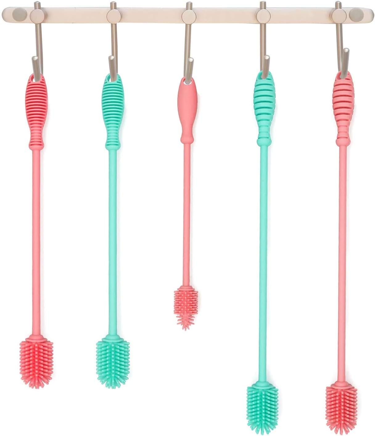 YRDGRG Silicone Bottle Brush Set of 3 for Narrow Bottles