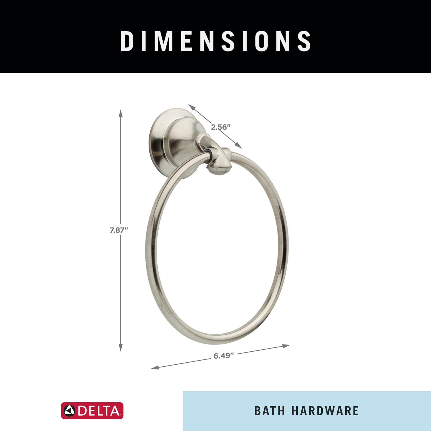 Delta Faucet 79446-SS Linden Towel Ring 1