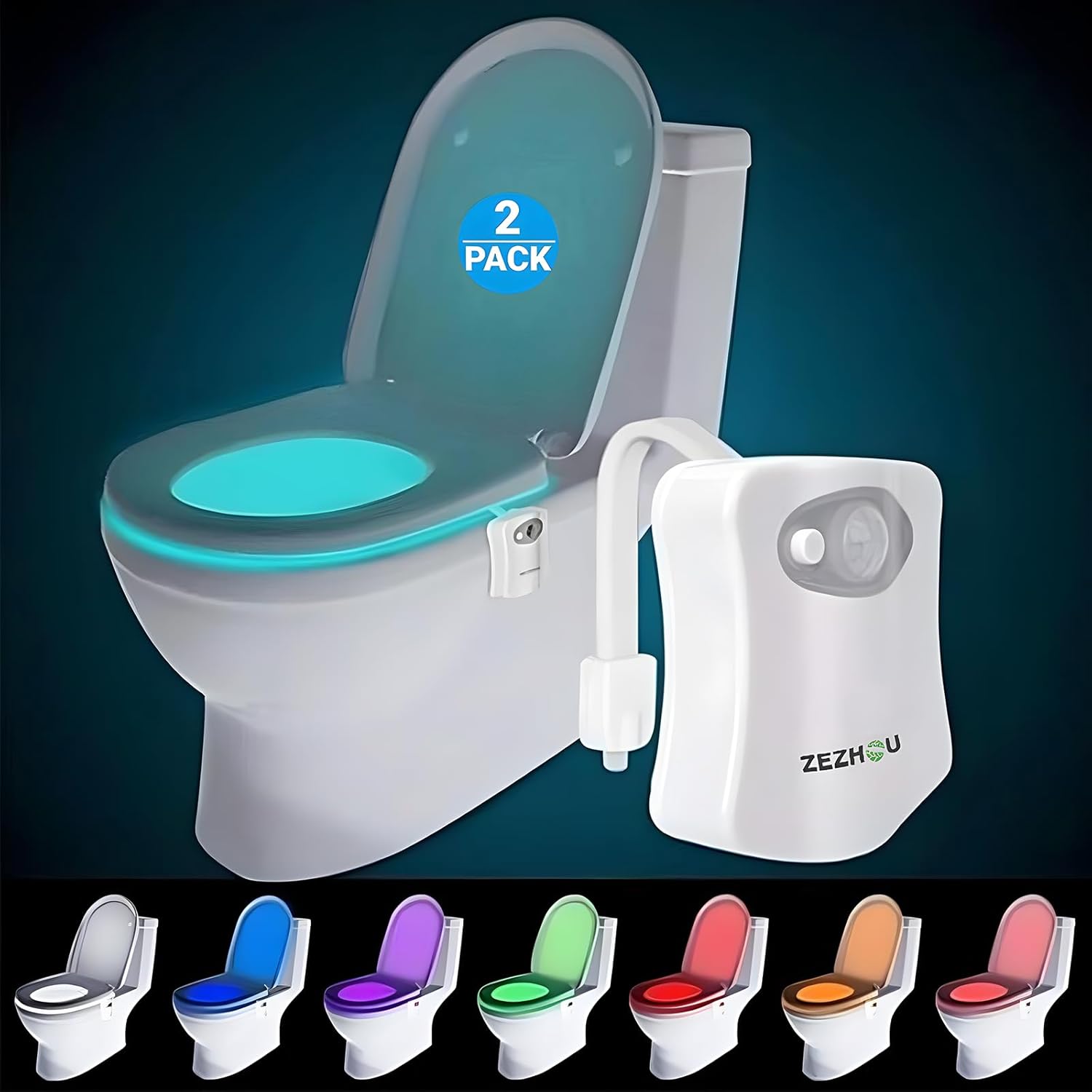 ZEZHOU Original Toilet Night Light 2 Pack
