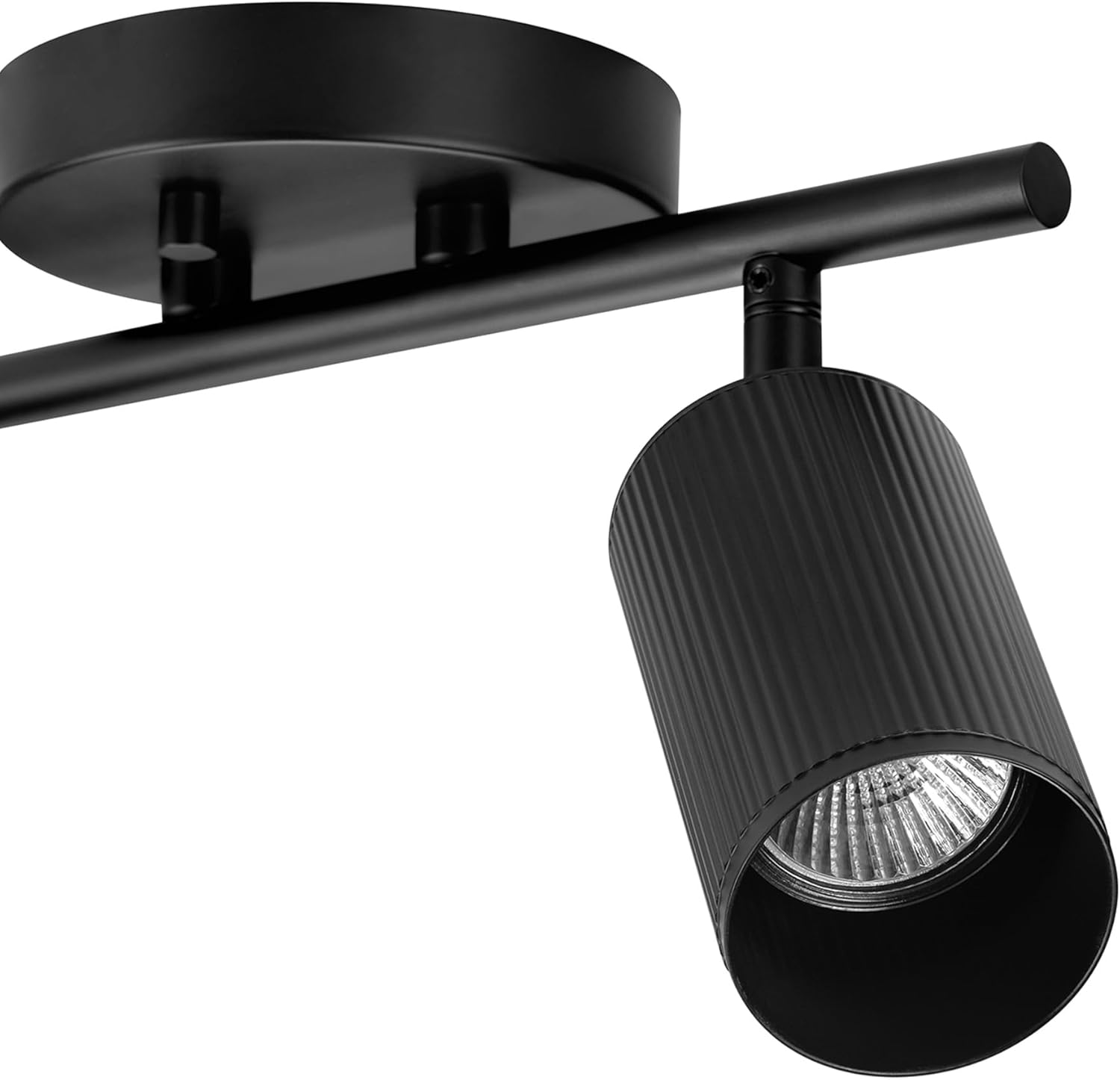 Globe Electric 12 2-Light Track Lighting with Matte Black Shades 1