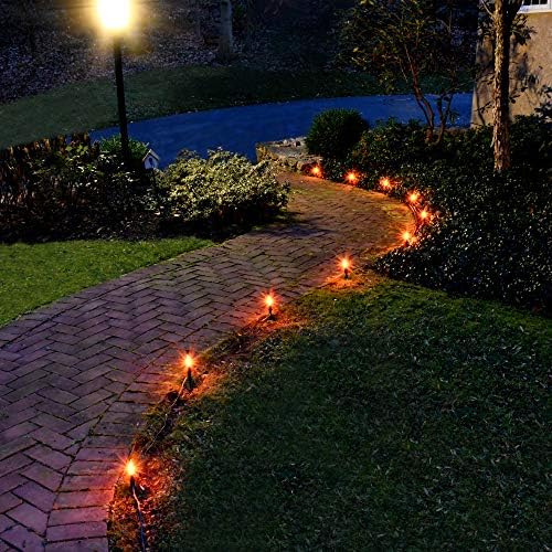 LumaBase Electric Pathway Lights with 10 Flickering Bulbs