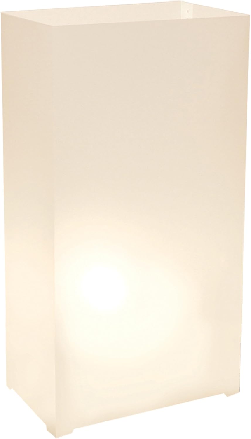 LumaBase 318100 Plastic Lanterns White Pack of 100