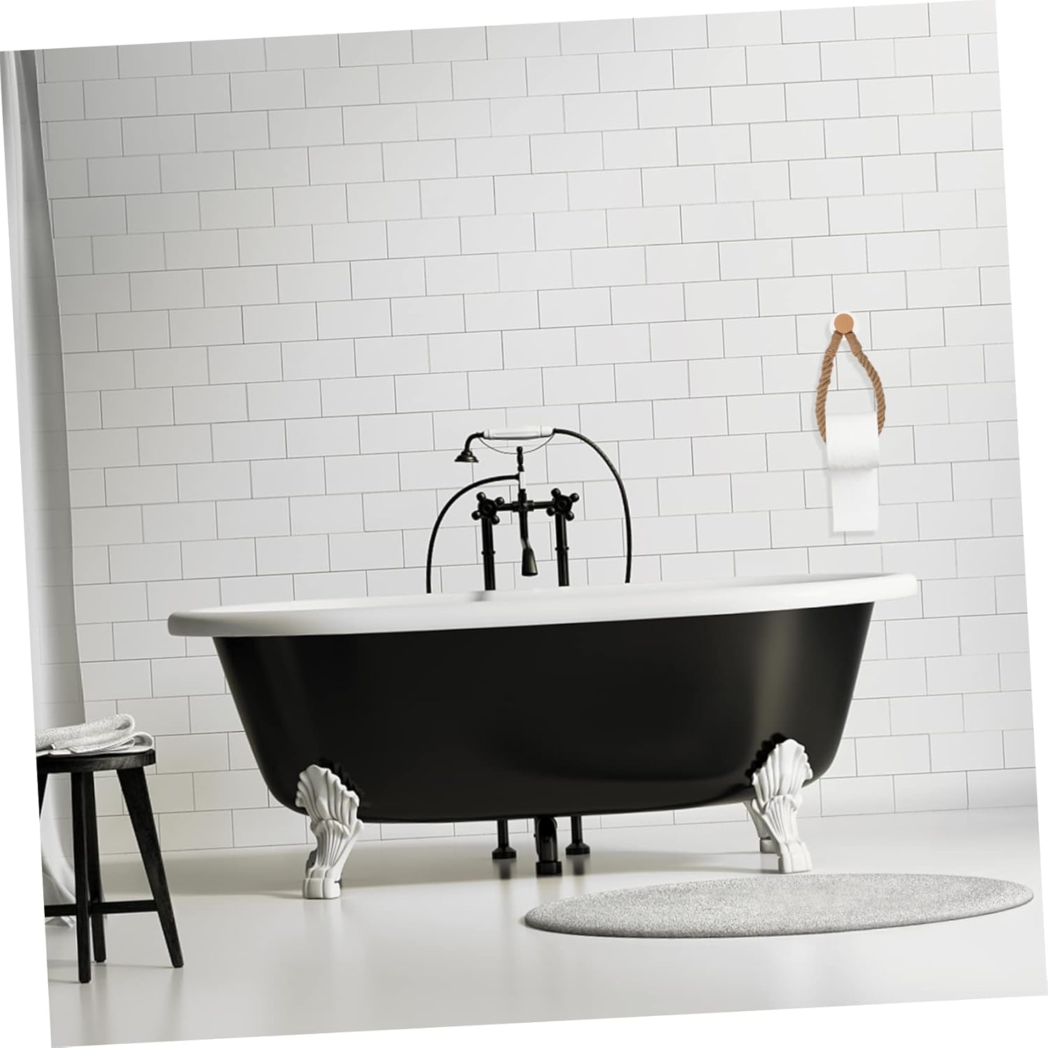KONTONTY 1Pc Rope Toilet Paper Holder Space Saving 1