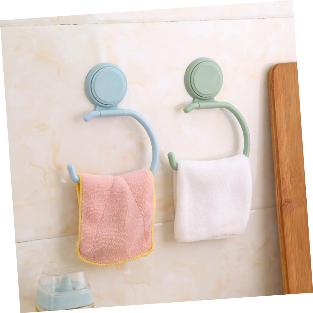 NUOBESTY 1Pc Nail Wall Mounted Tissue Holder Nordic Blue Design