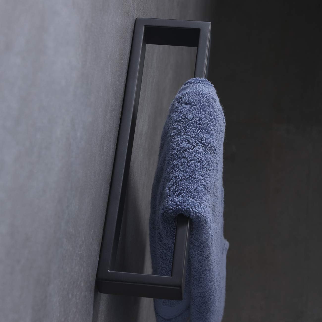Hoooh Bath Towel Holder Matte Black Stainless Steel