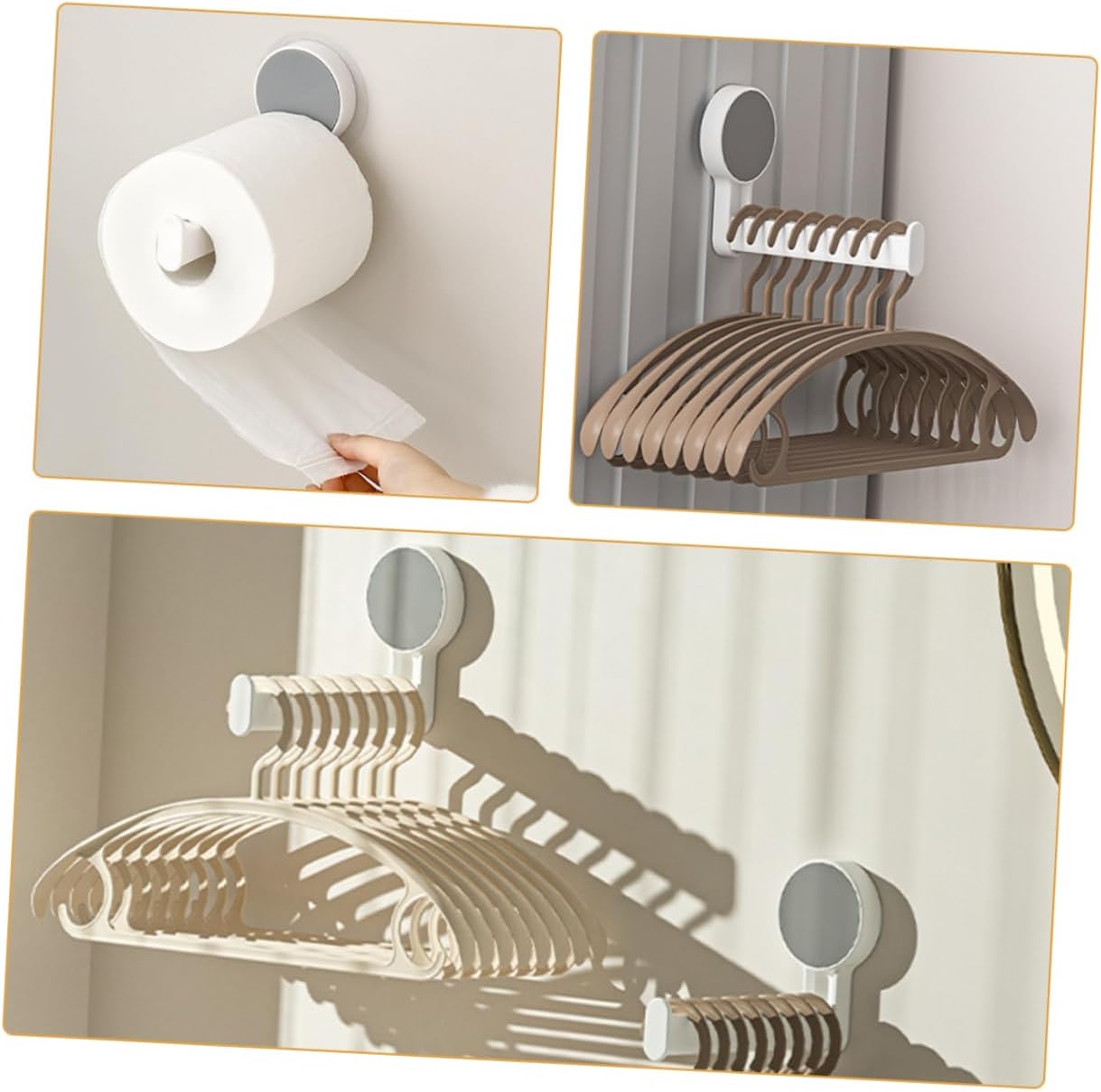DOITOOL Wall Mounted Toilet Paper Holder No Drilling