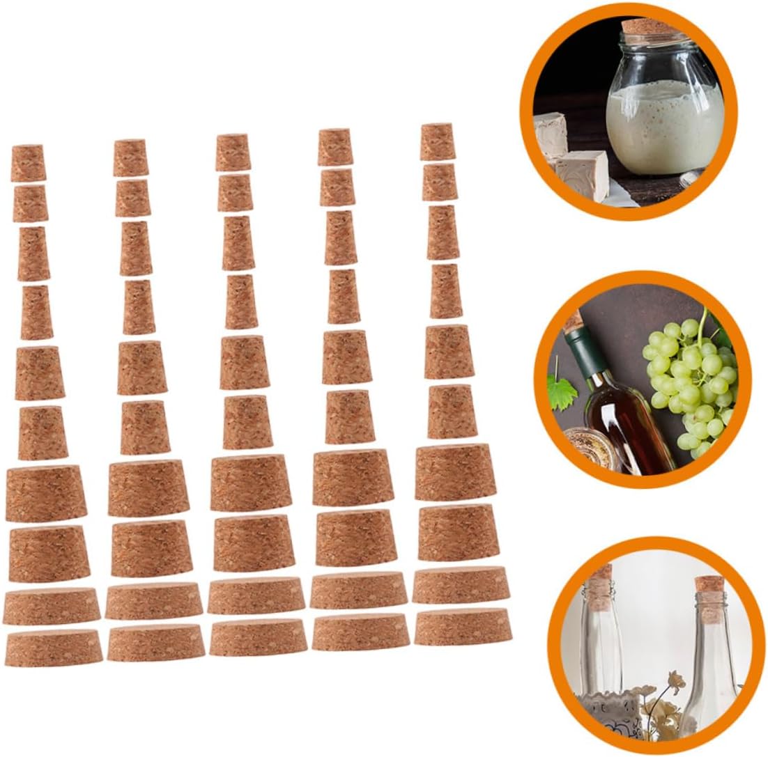 SHOWERORO 50pcs Wine Bottle Stopper Cork Kit