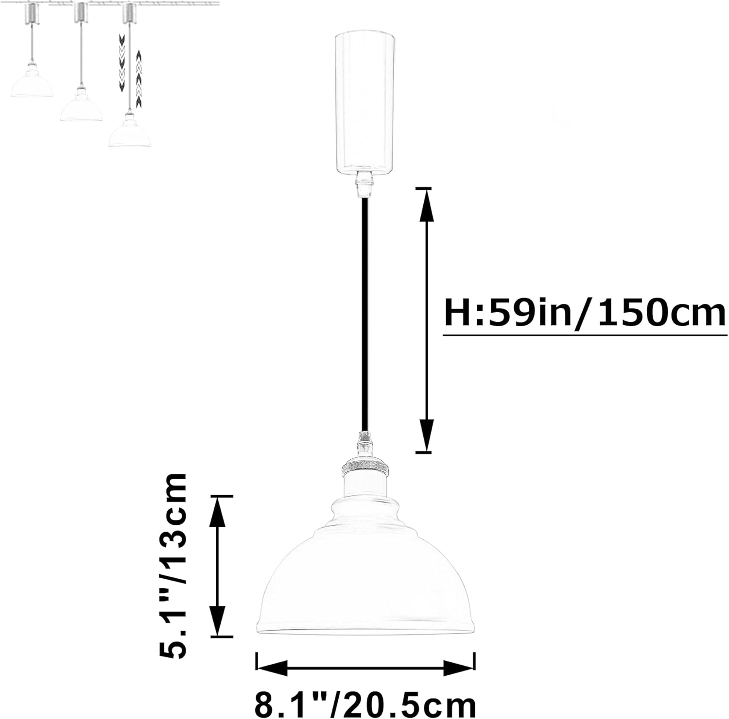 Adjustable J Track Pendant Lights with Remote Control
