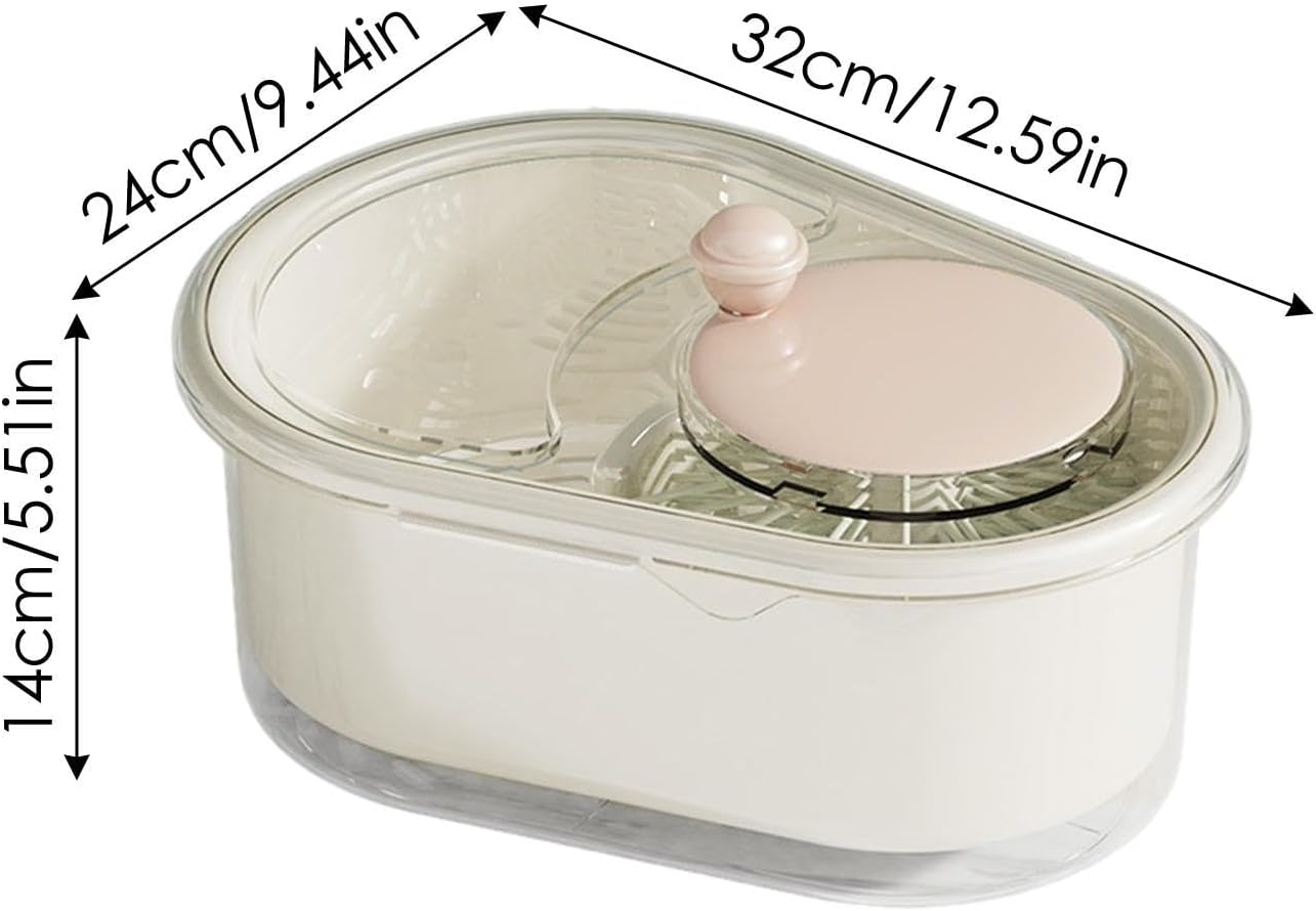 Biniveil Fruit Cleaner Spinner - Portable Manual Quick Efficient