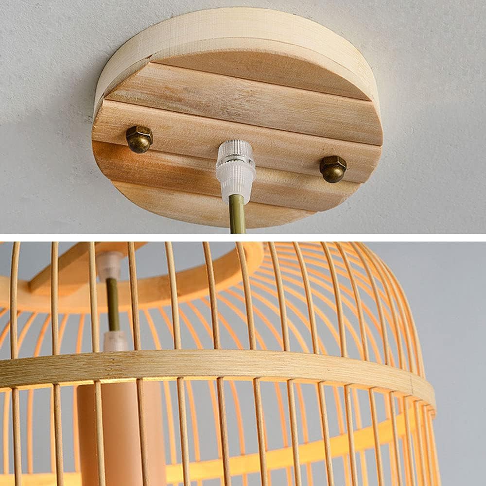 Hand-Woven Bamboo Pendant Lamp with Adjustable Height 1