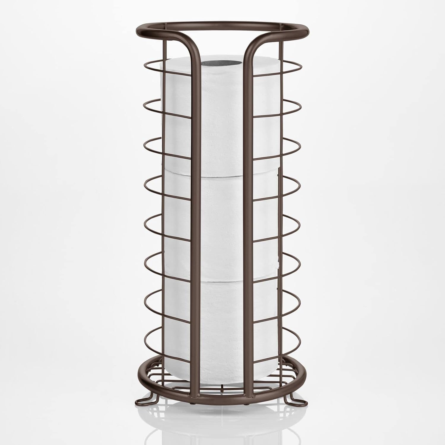 mDesign Bronze Toilet Paper Holder for 3 Rolls