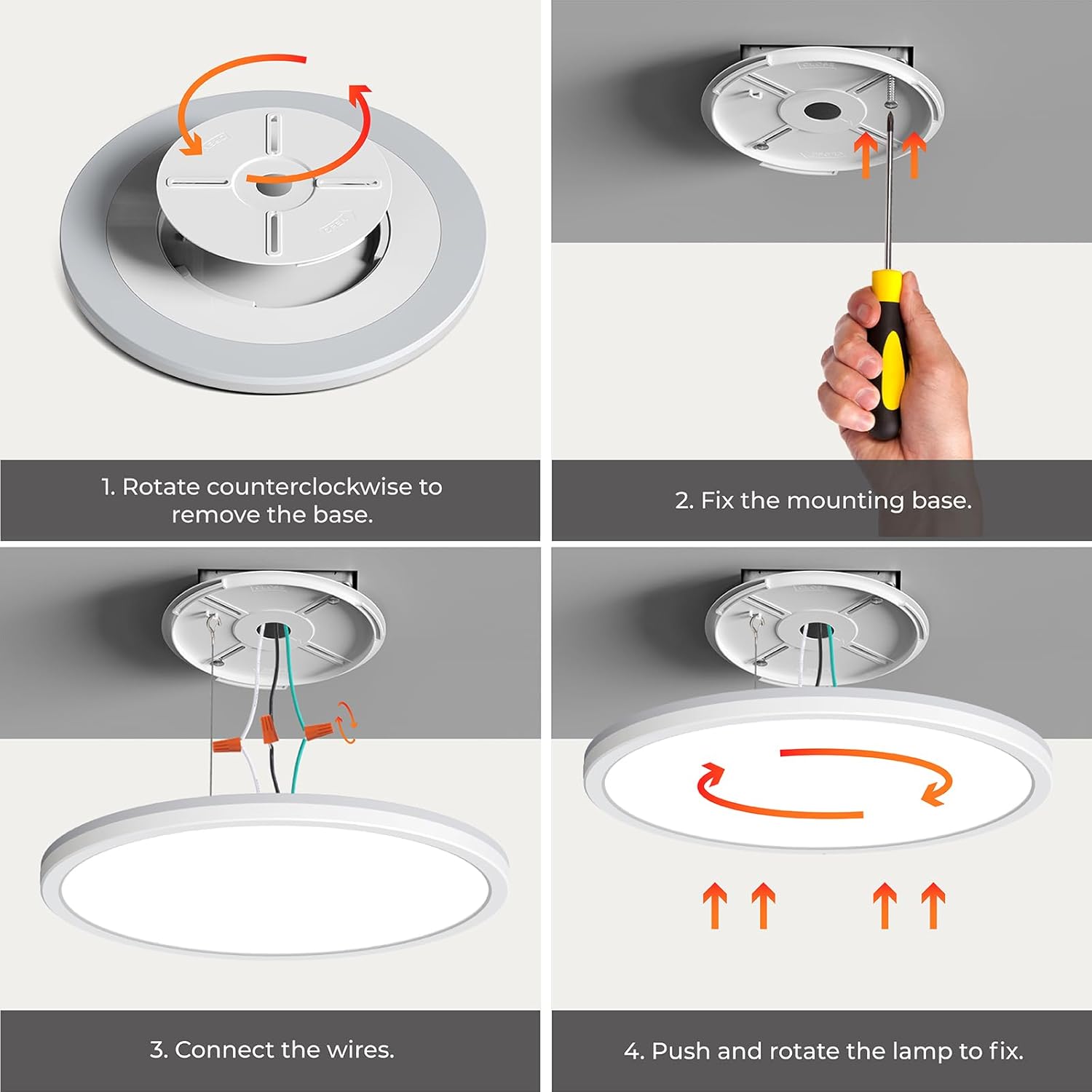 Matane 12in LED Flush Mount Light with Remote Control
