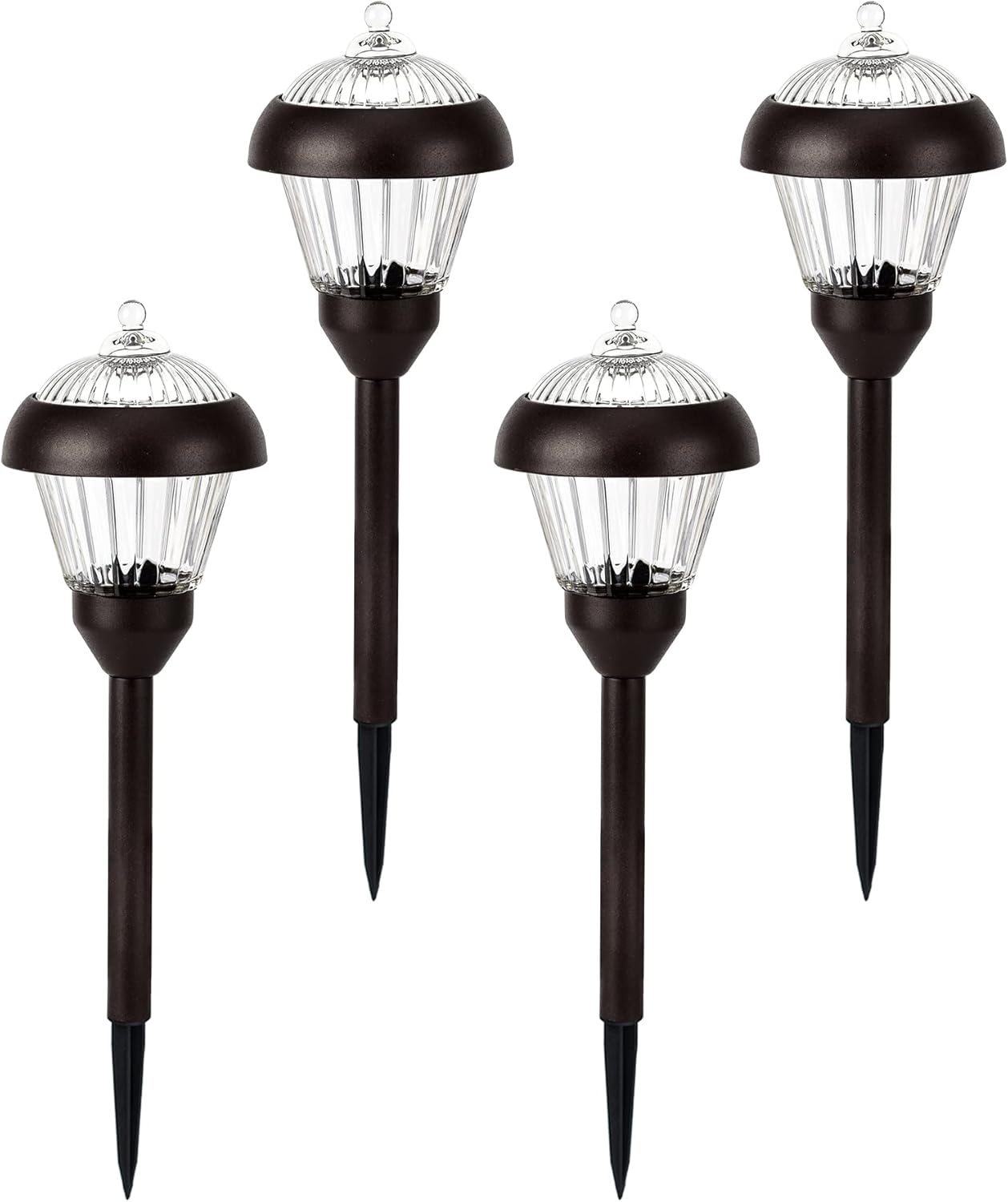 SOLPEX 4 Pack High Lumen Solar Path Lights
