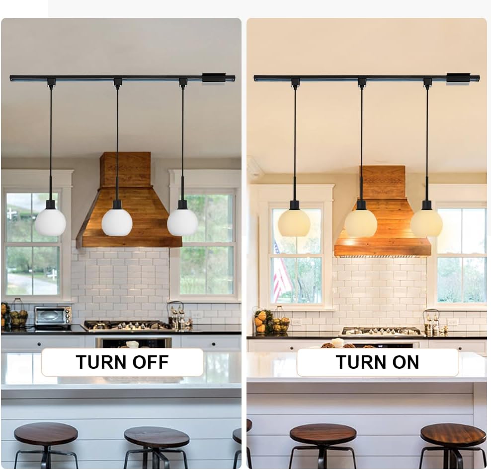 WINSHEN Black H-Type Track Pendant Light