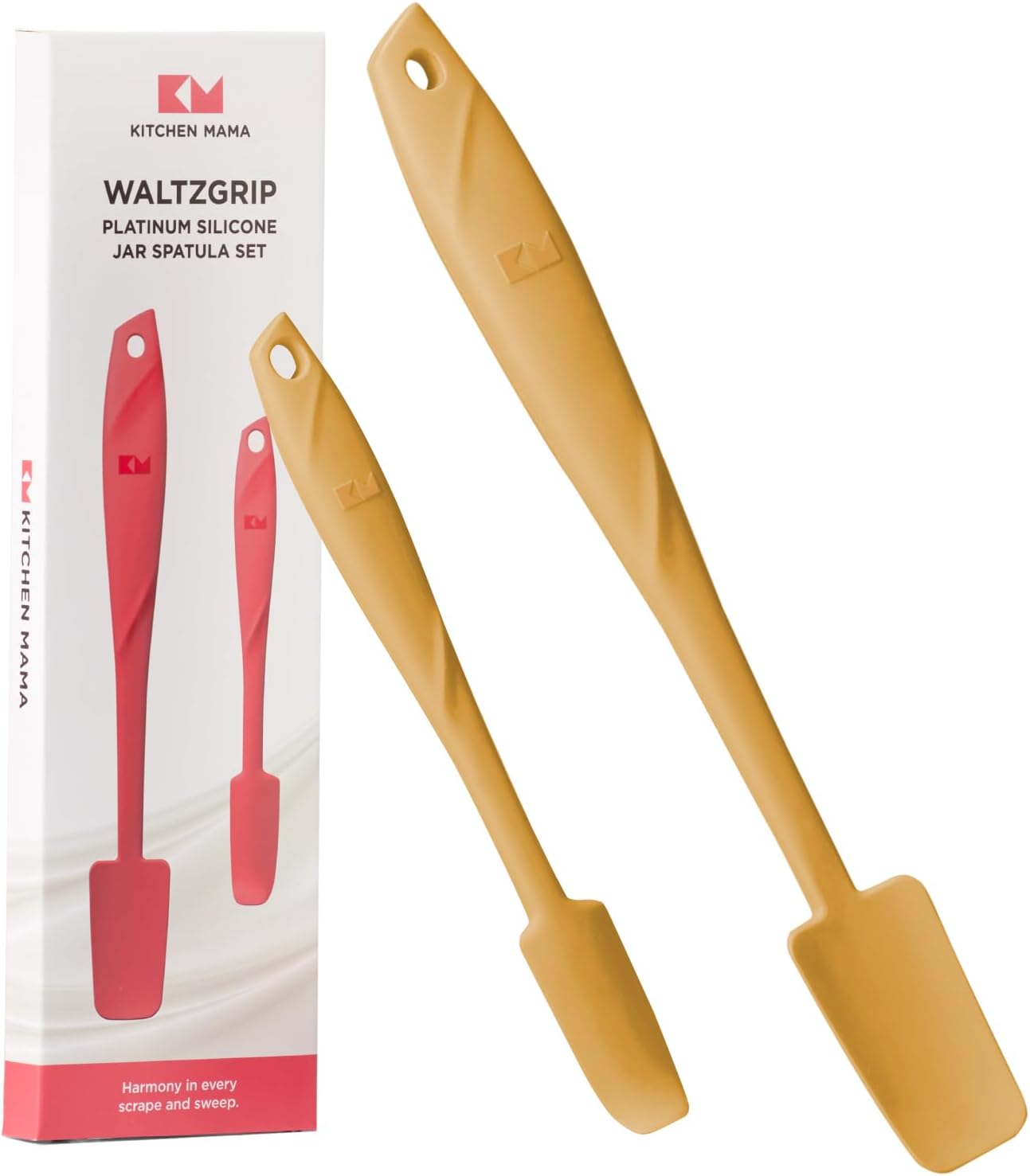 Kitchen Mama WaltzGrip Spatula Set with Silicone Jars and Cans