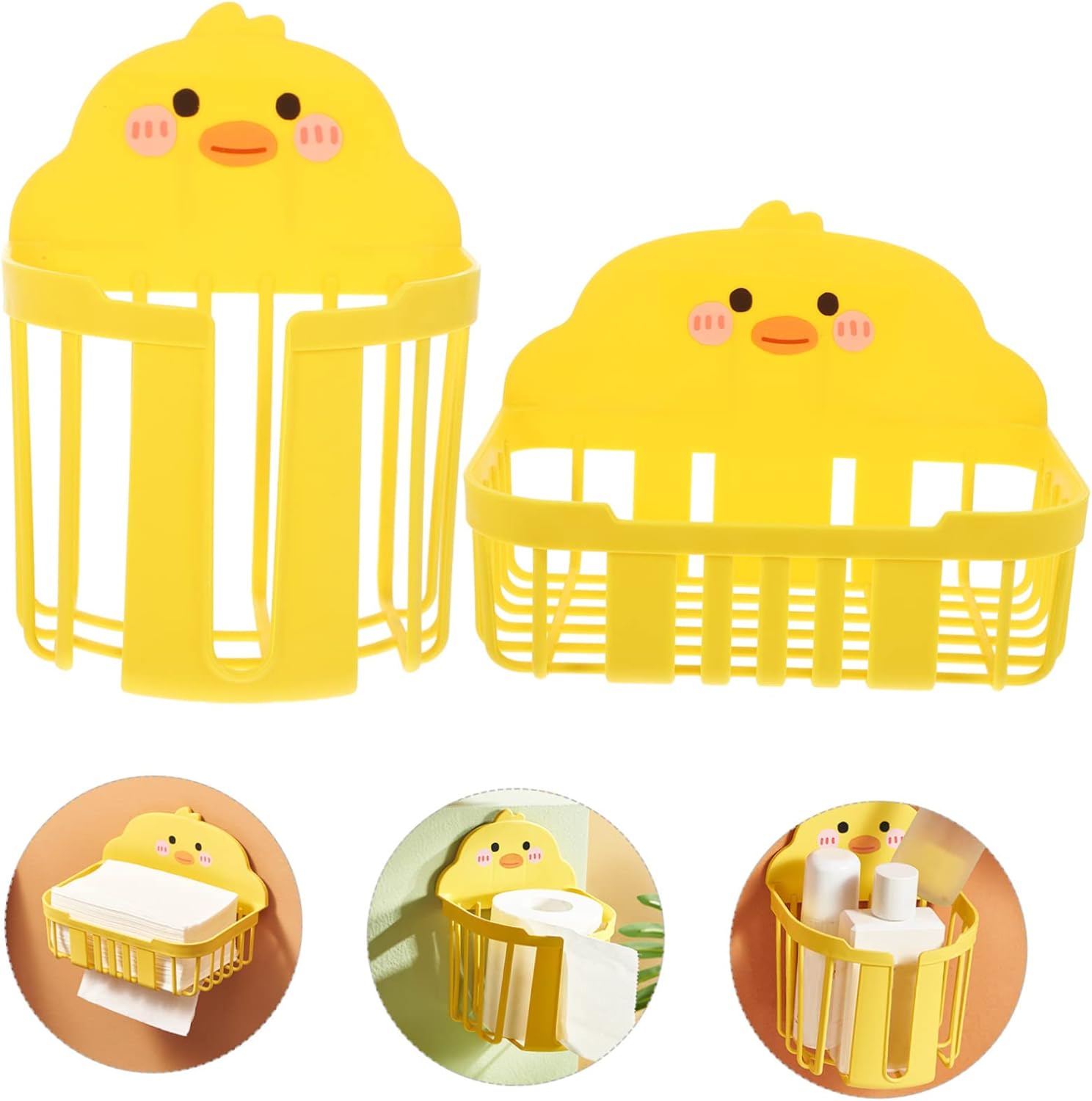 HYTROVE 2Pcs Cartoon Wall Mount Toilet Paper Holders