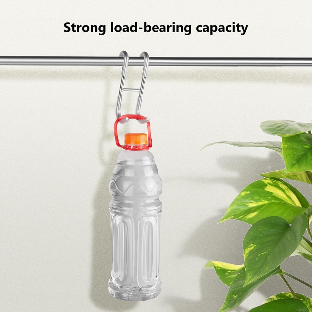 NINETREX Shower Door Hooks 4 Pack Silver
