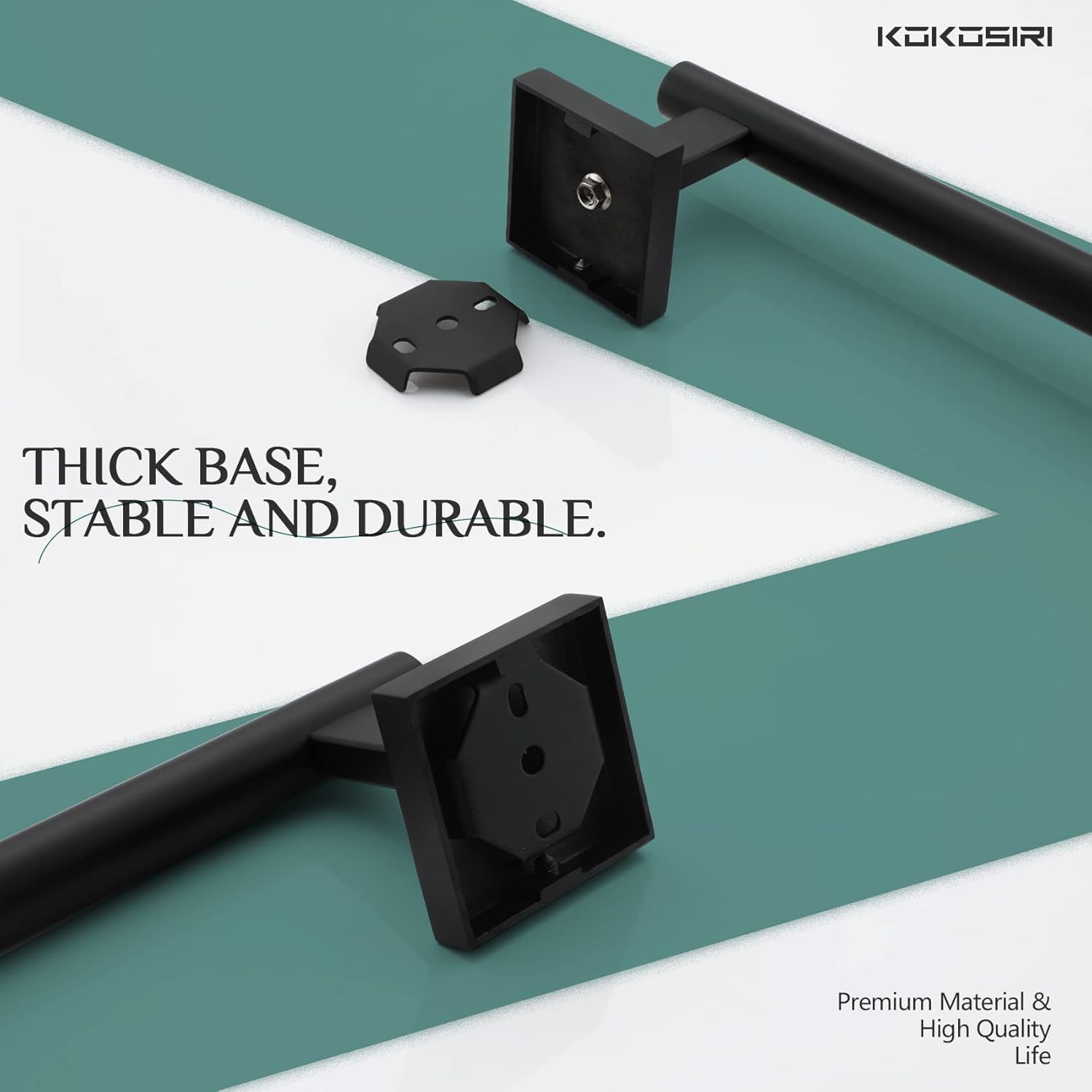 KOKOSIRI Matte Black Towel Rail 24 Inch