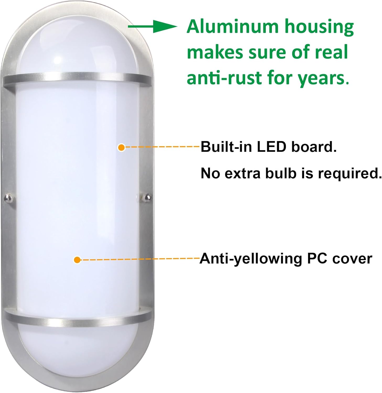 LIT-PaTH 12W LED Wall Lantern with Warm White Light