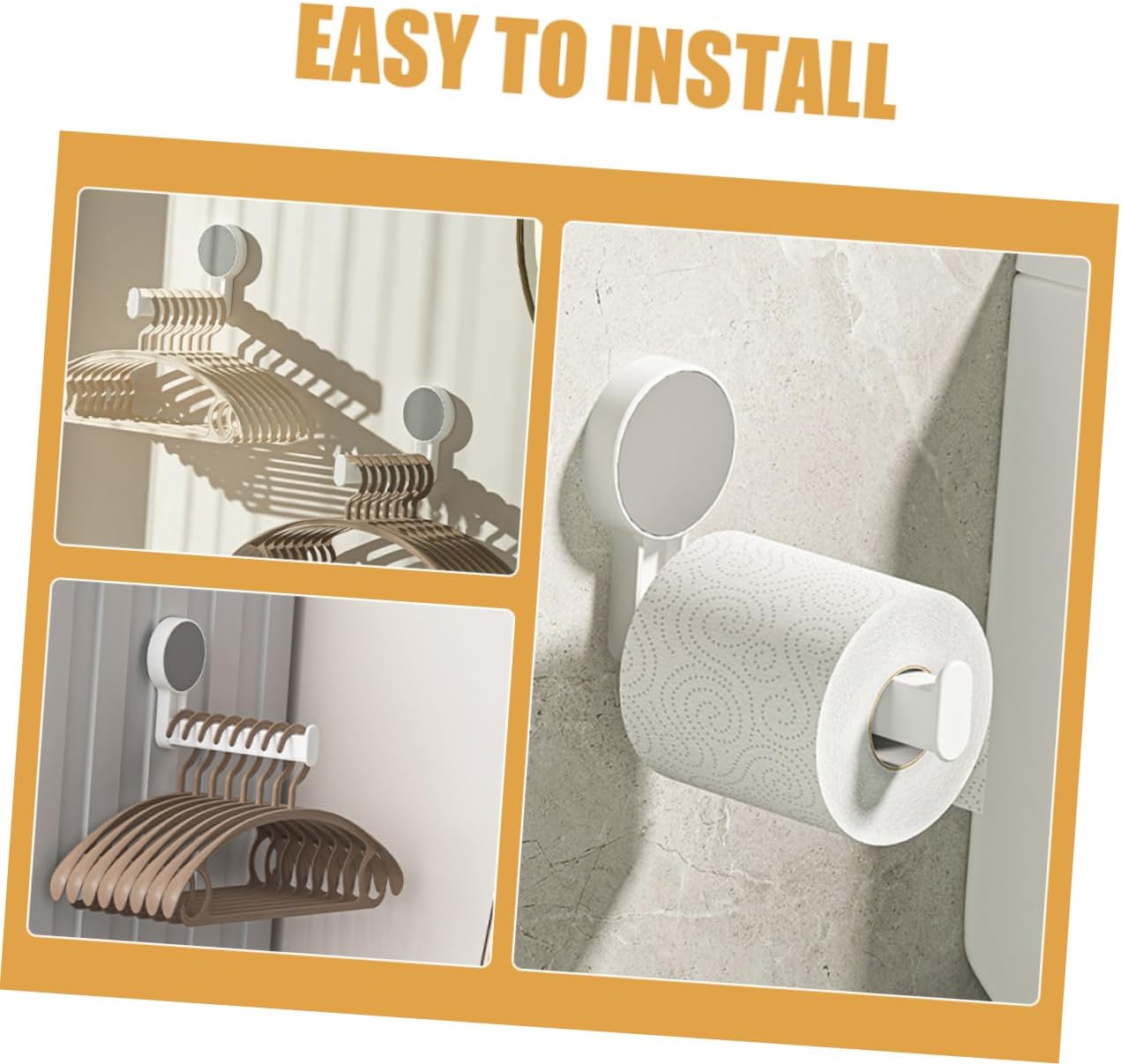 DOITOOL Wall Mounted Toilet Paper Holder No Drilling