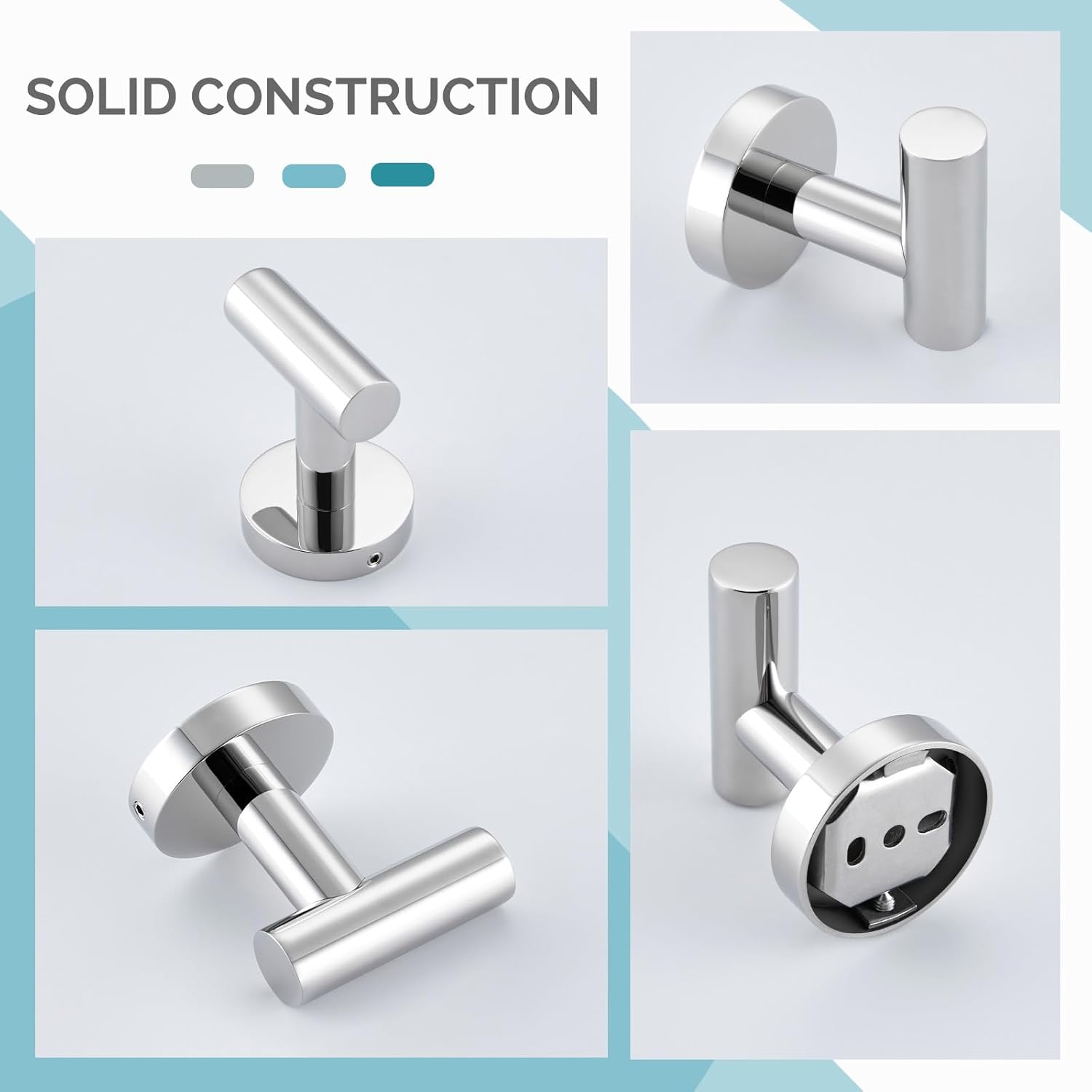 Angle Simple Bathroom Towel Hook Chrome