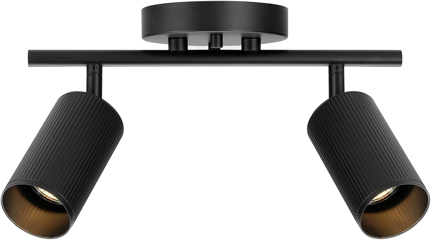 Globe Electric 12 2-Light Track Lighting with Matte Black Shades 1