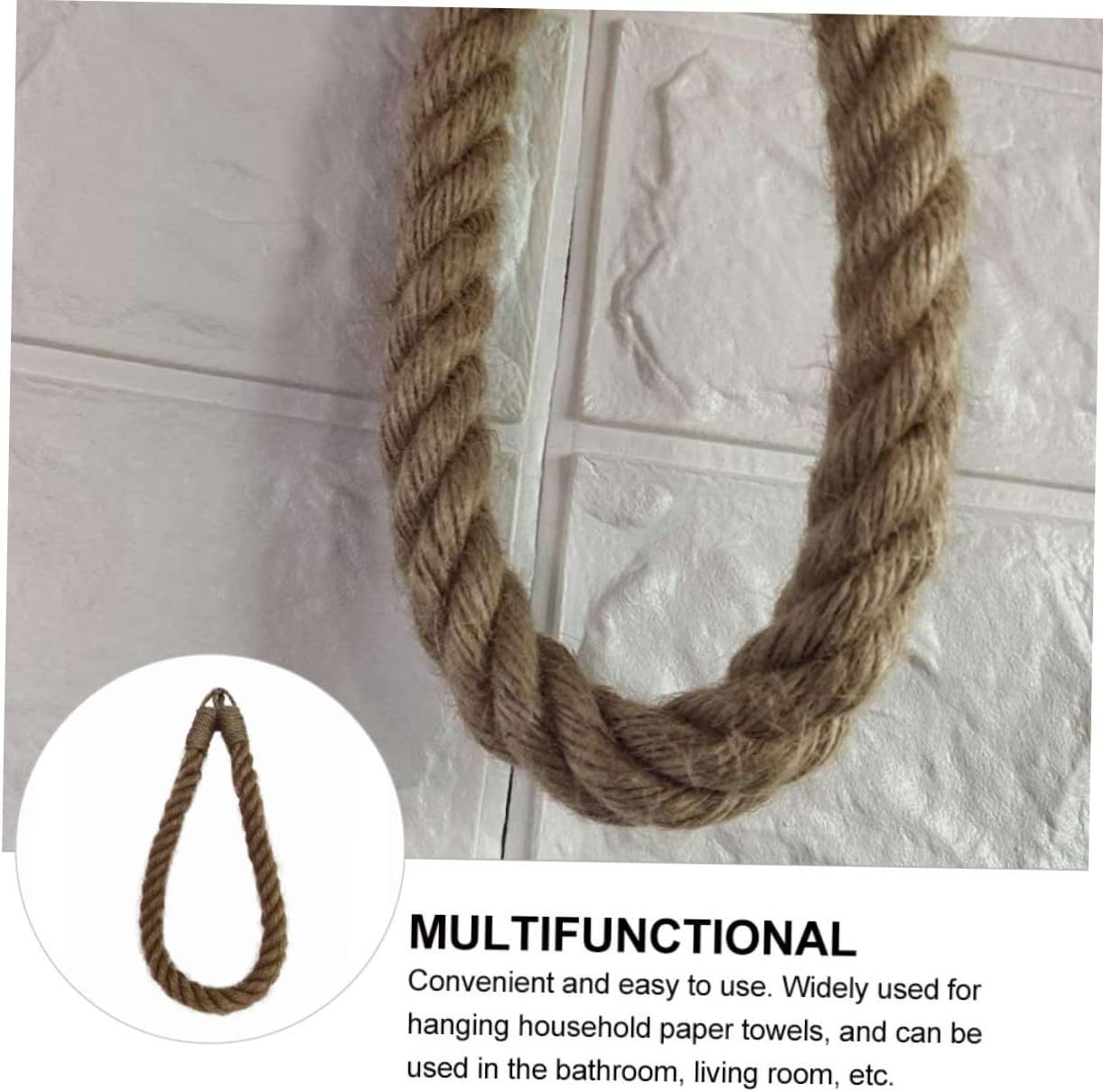 Vaguelly Rope Toilet Paper Holder Wall Mount Decor