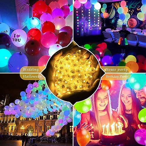100PCS Waterproof Mini LED Balloon Lights Multicolor