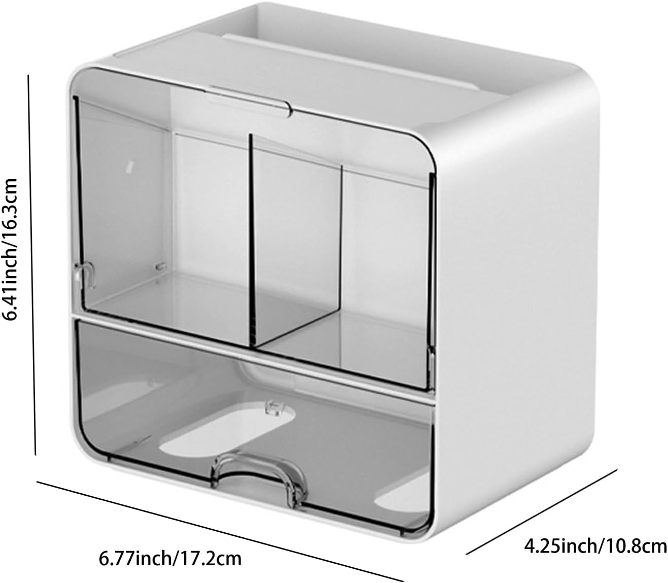 Dafape Clear White Toilet Paper Holder for Home
