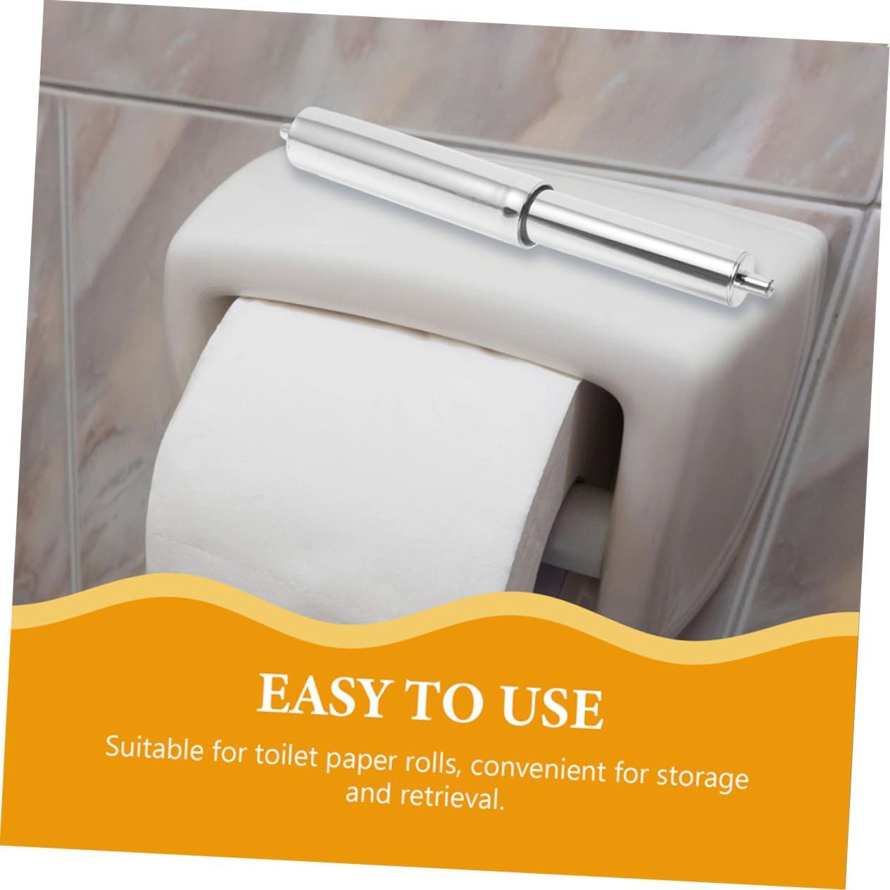 NUOBESTY 4Pcs Telescopic Toilet Paper Holder Replacement Rods