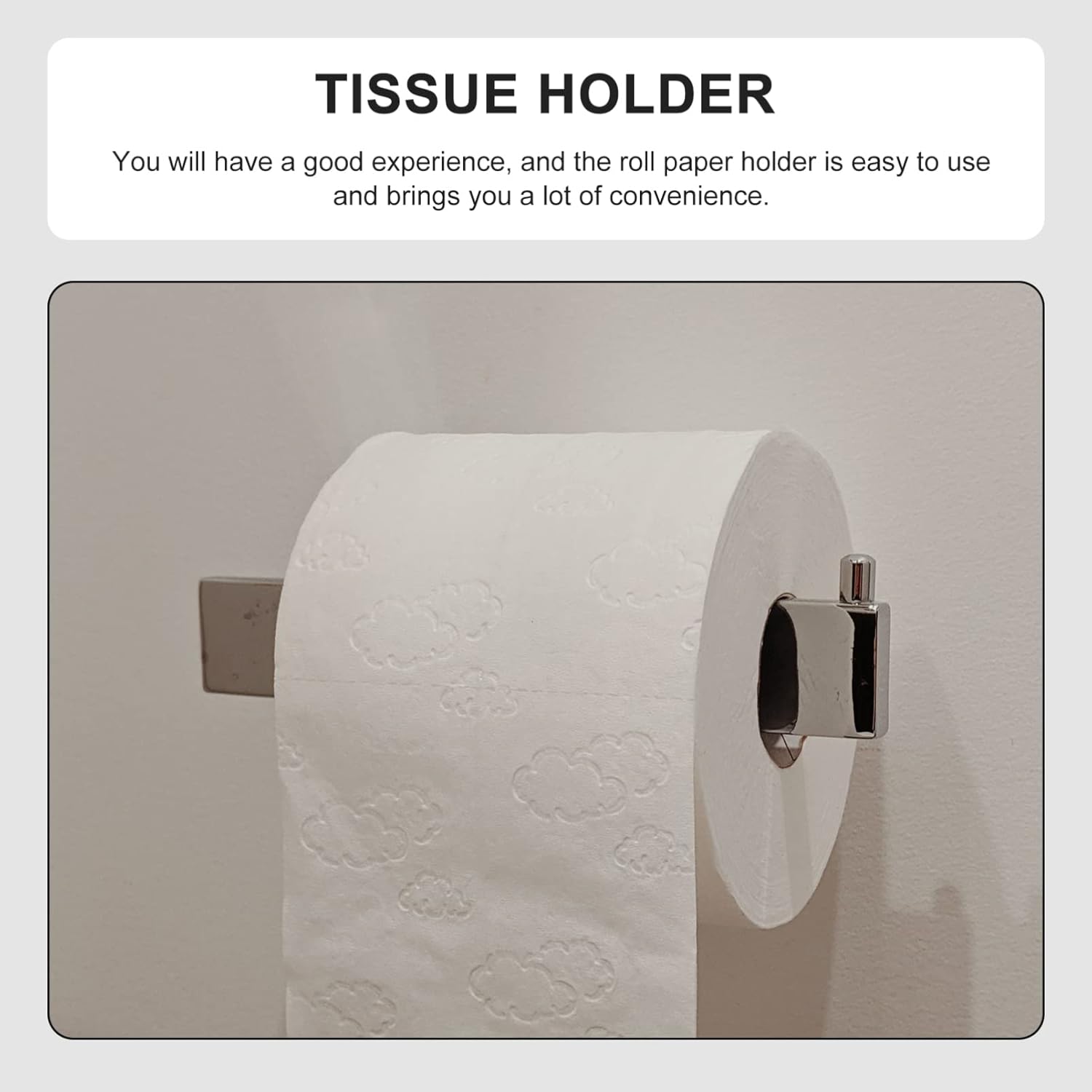 KONTONTY Wall Mounted Paper Roll Holder - Stylish and Simple Design