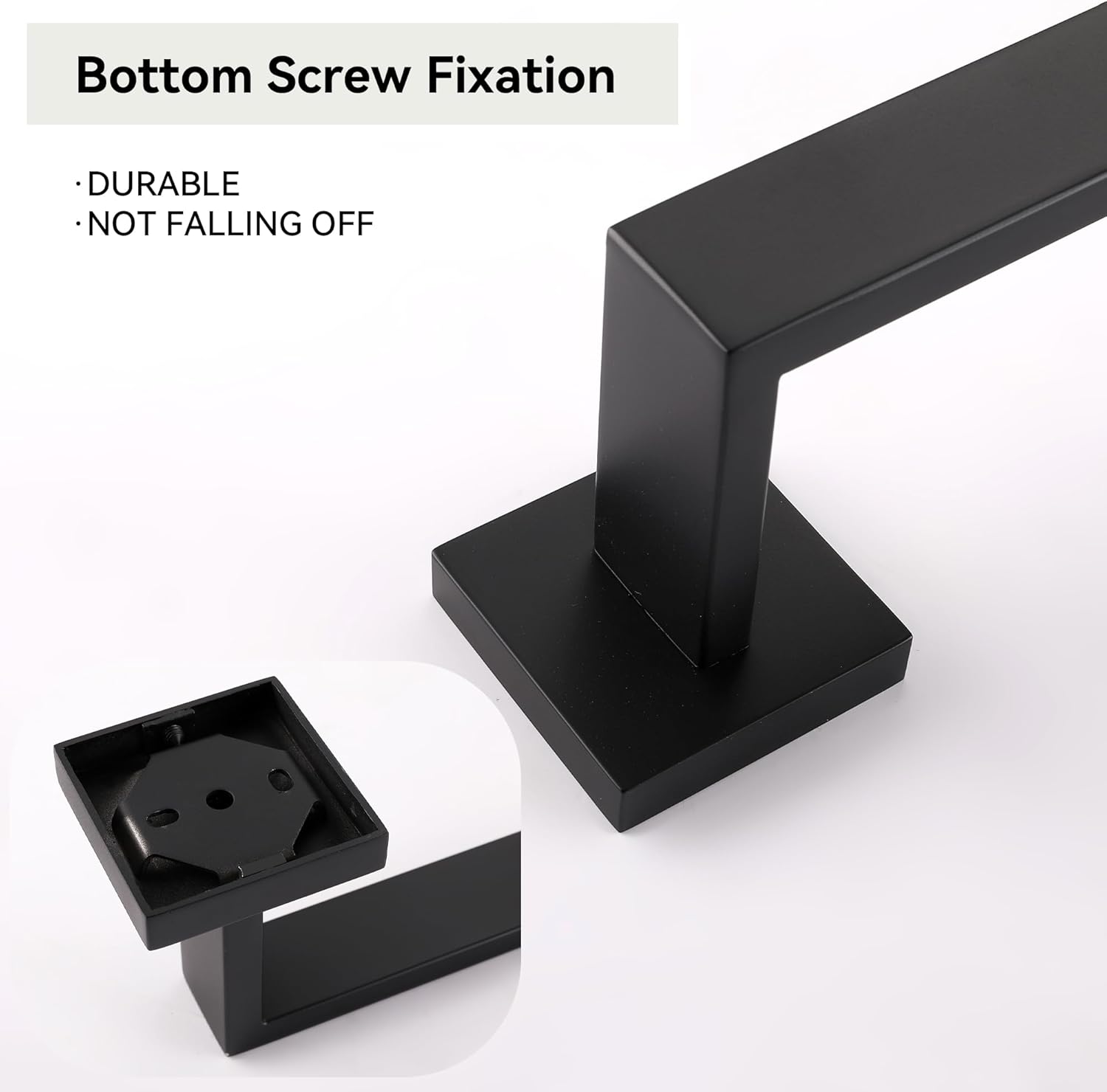 12-Inch Matte Black Stainless Steel Towel Bar