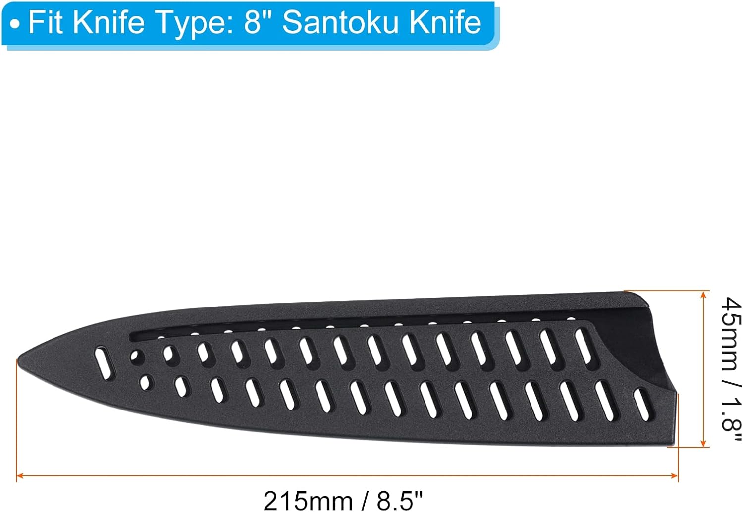 PATIKIL 5 Pack PP Knife Edge Guards for 8 Chef Knife Black