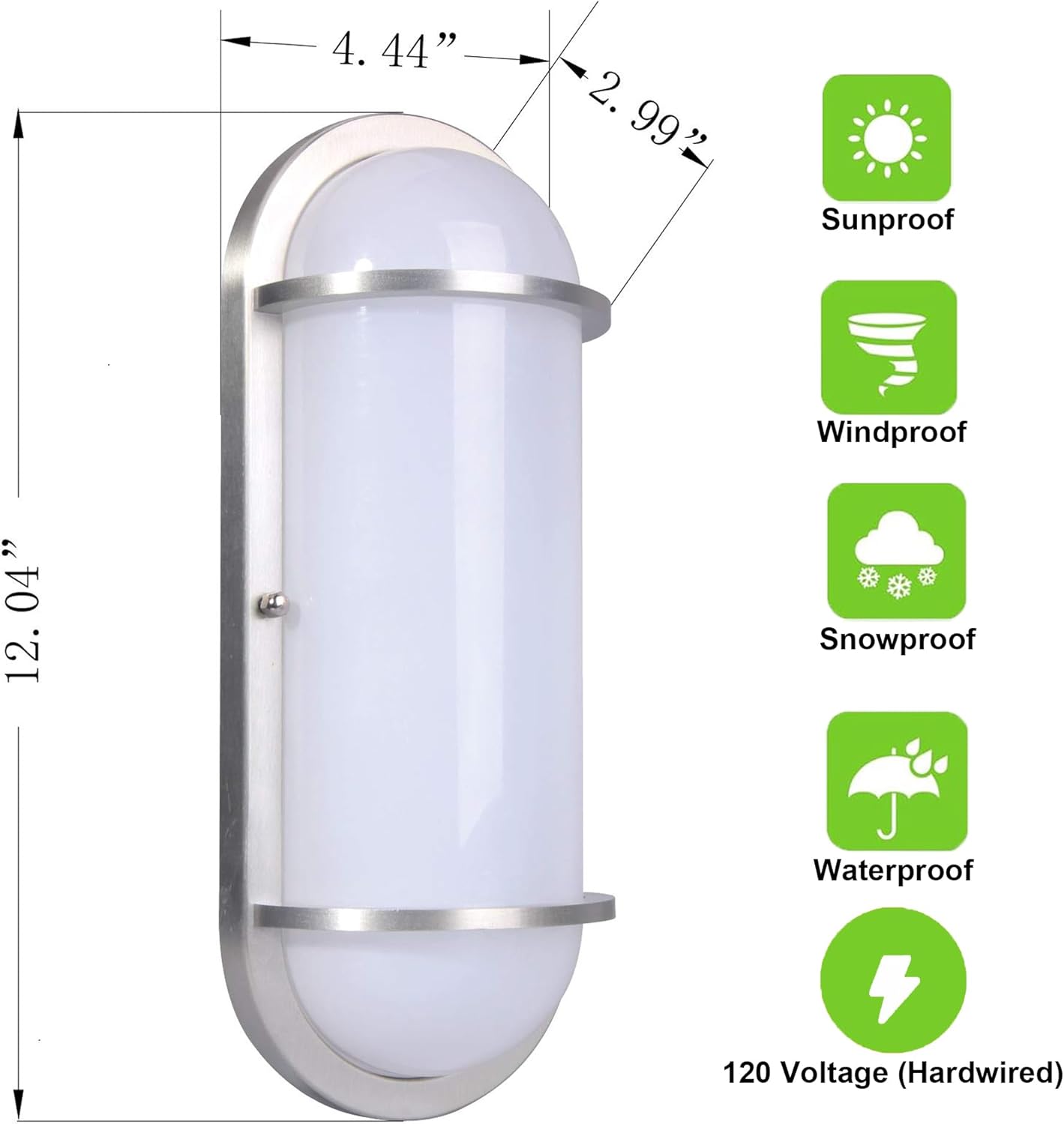 LIT-PaTH 12W LED Wall Lantern with Warm White Light