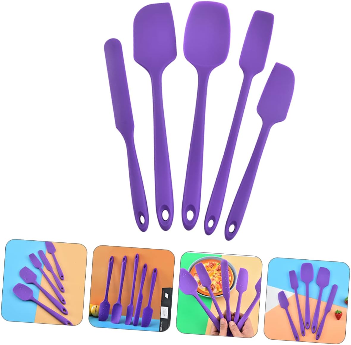 KICHOUSE 5pcs Silicone Spatula Baking Tool Set 1