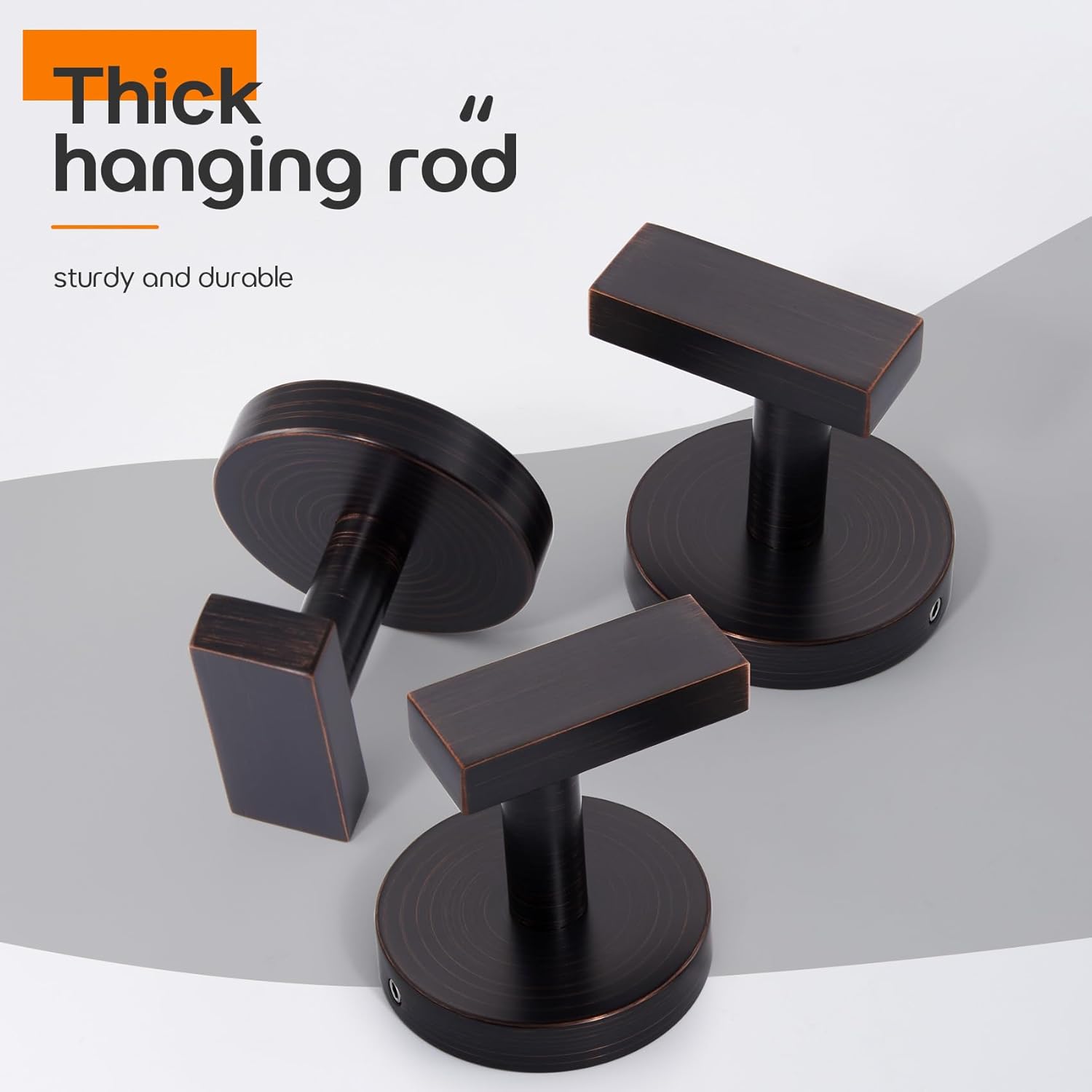 AONEON 3 Pack Oil Rubbed Bronze Towel Hooks