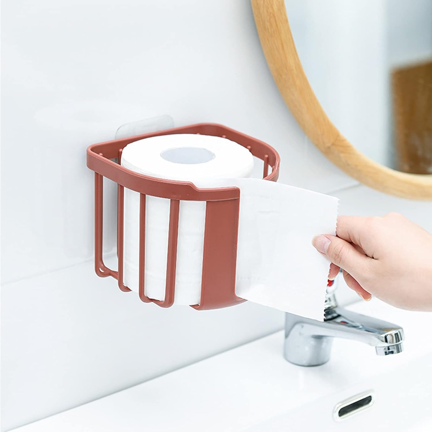 PerGar Toilet Paper Holder Wall Mounted No Drilling 1