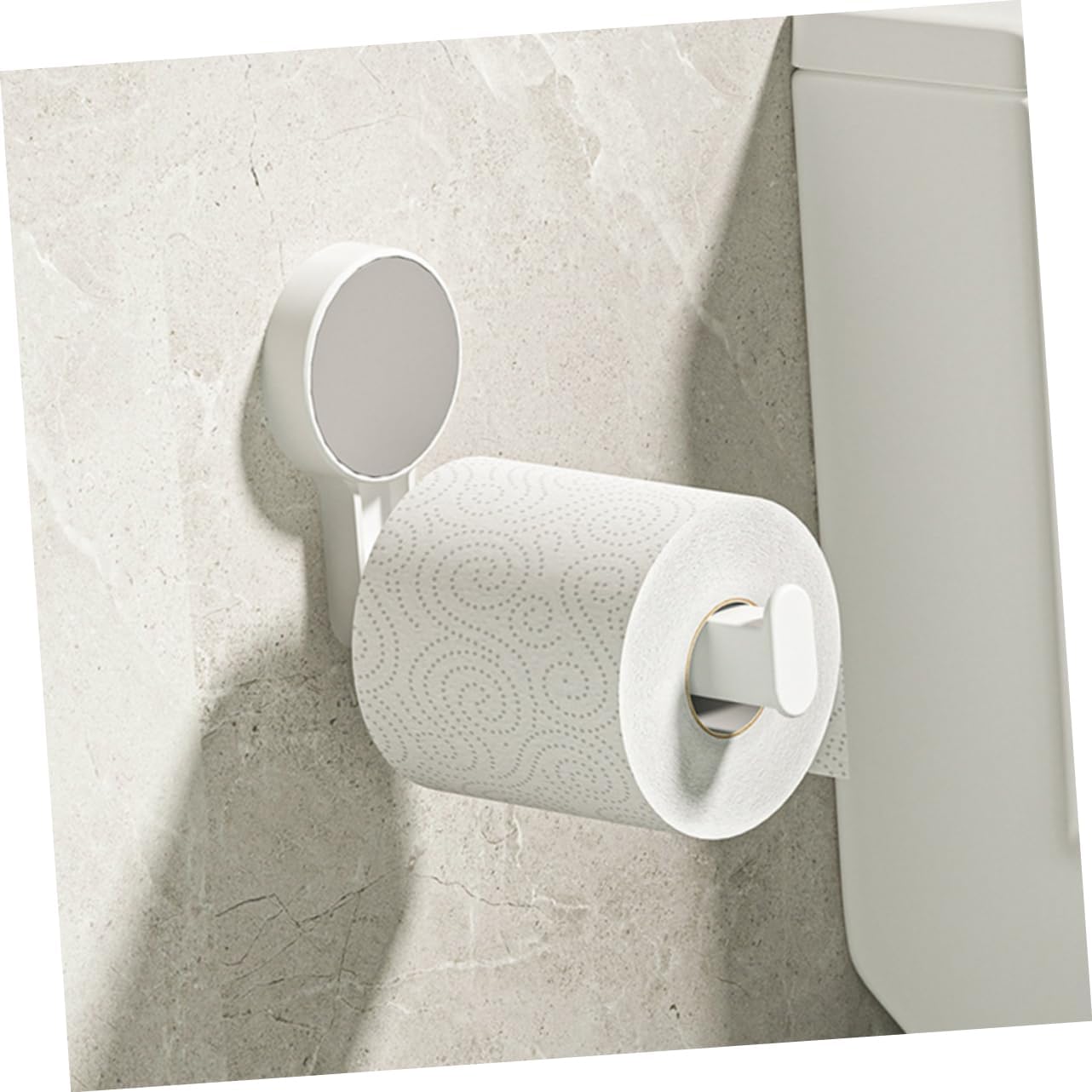 Tofficu Wall Mounted Toilet Paper Holder Durable Space Saving Storage Rack