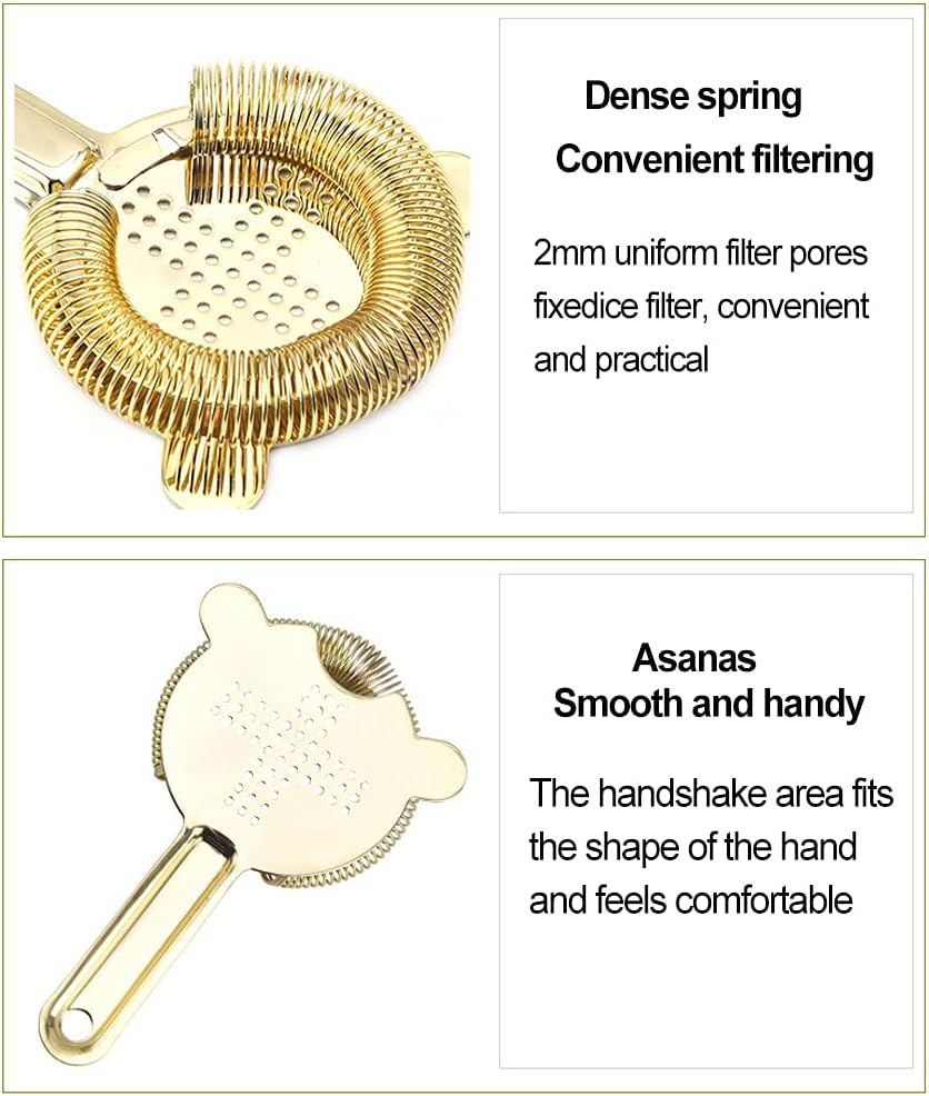 Heavy Duty Stainless Steel Hawthorne Strainer for Cocktails