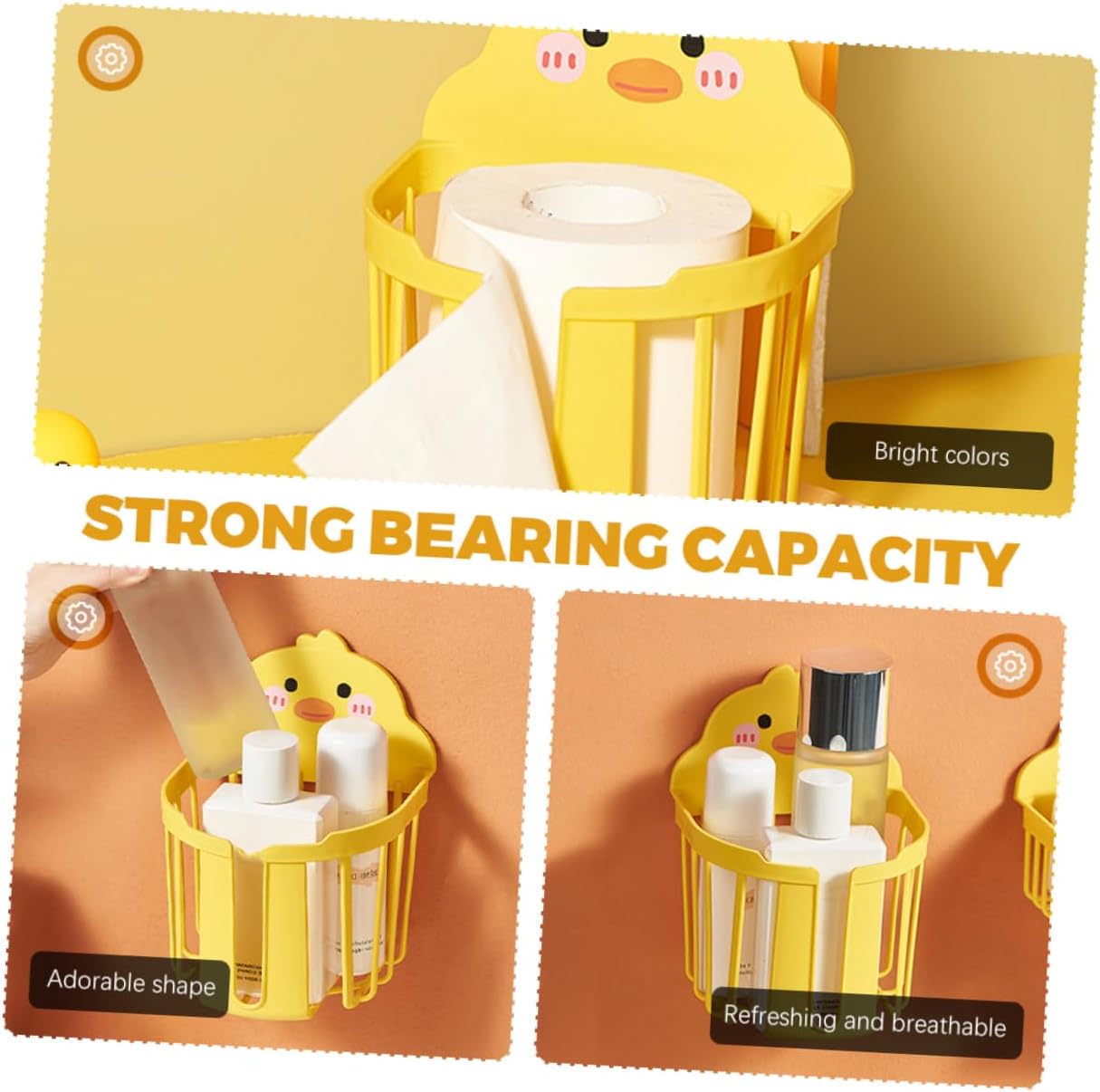 2Pcs Wall Mounted Toilet Paper Holders Decorative
