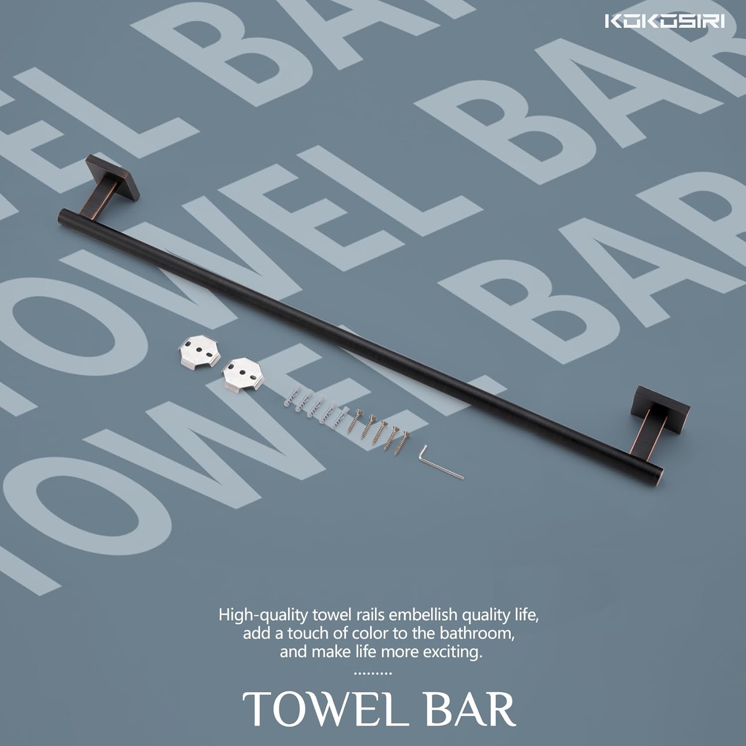 KOKOSIRI 36 Oil Rubbed Bronze Towel Bar