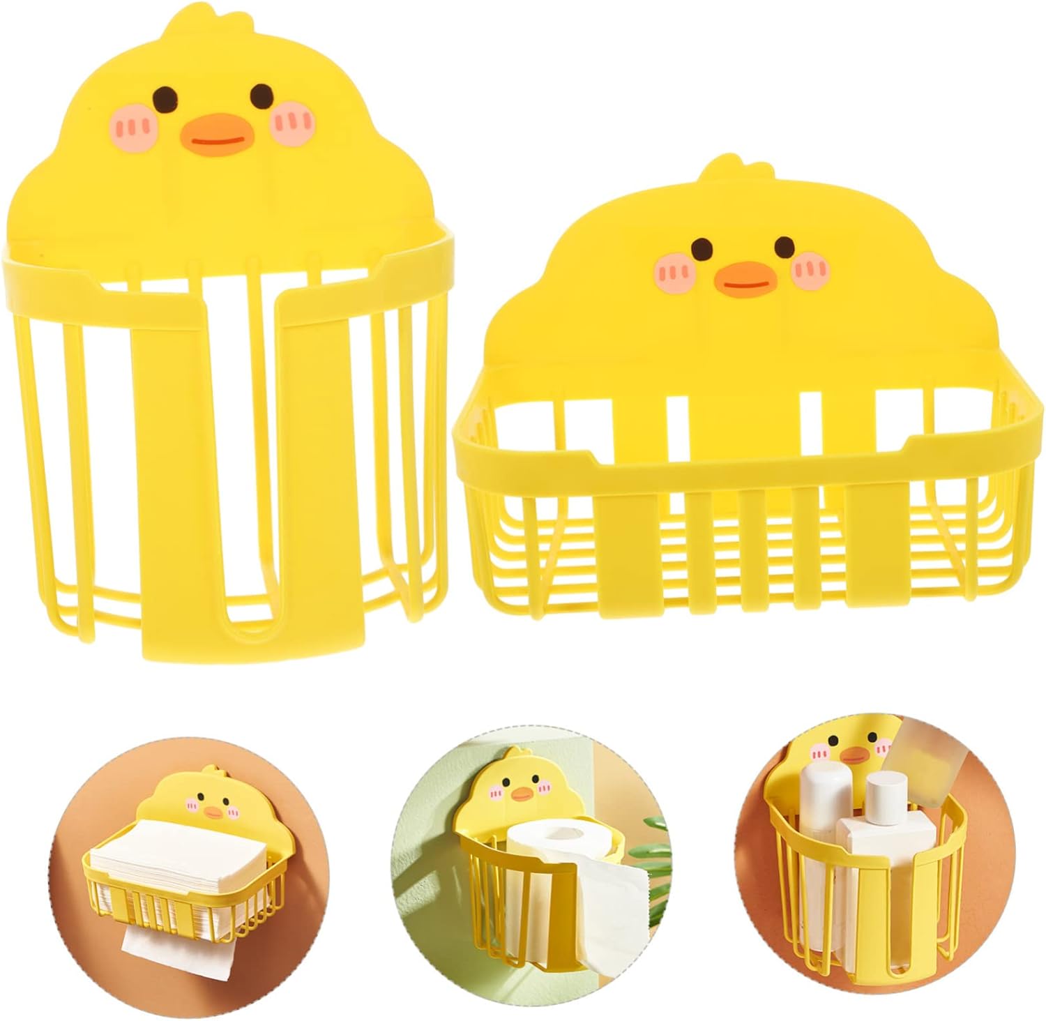 NUOBESTY 2Pcs Wall Mounted Toilet Paper Holders with Cartoon Design