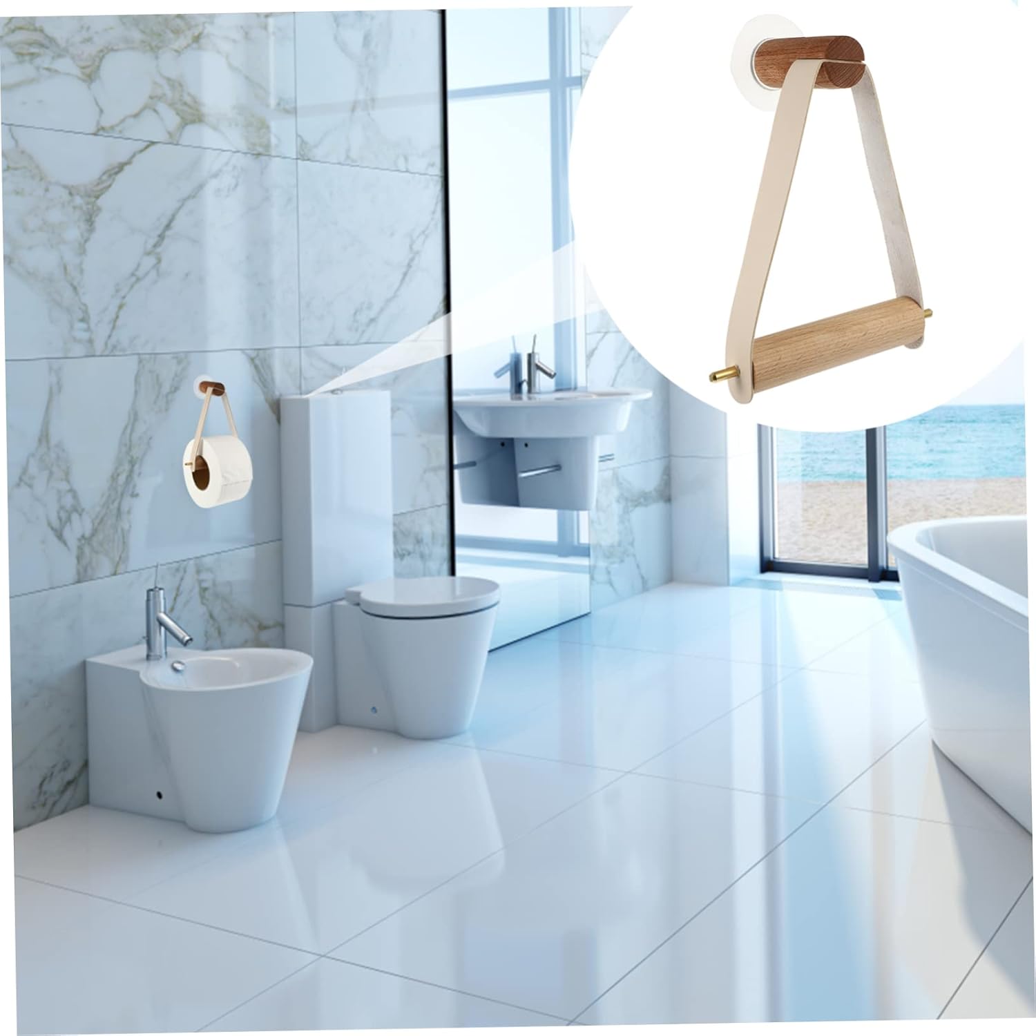 DOITOOL Wall Mounted Paper Towel Holder Rack