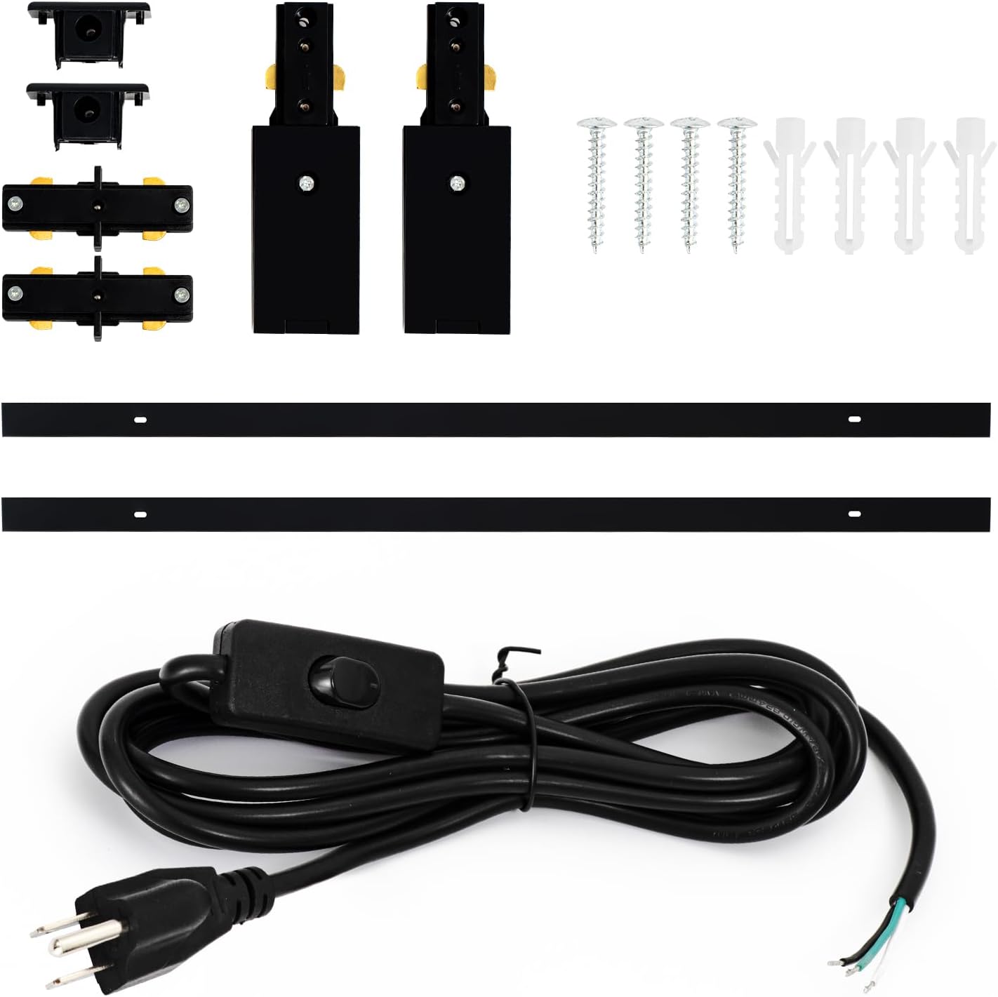 VANoopee H Track Lighting Rails Kit 8FT Black